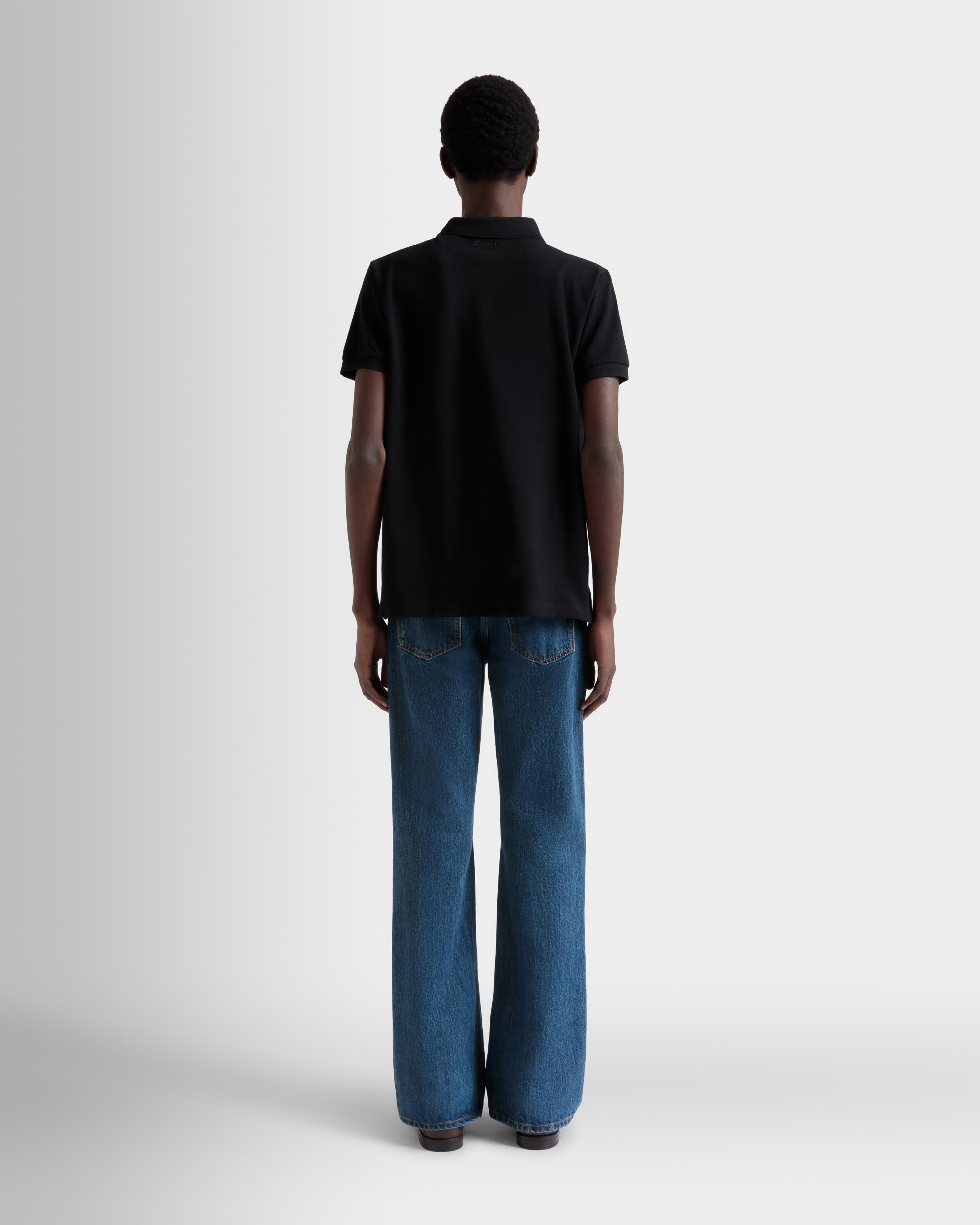 Polo With a Bally Flag in Black Cotton-6310516-(6)-Bally Indonesia.