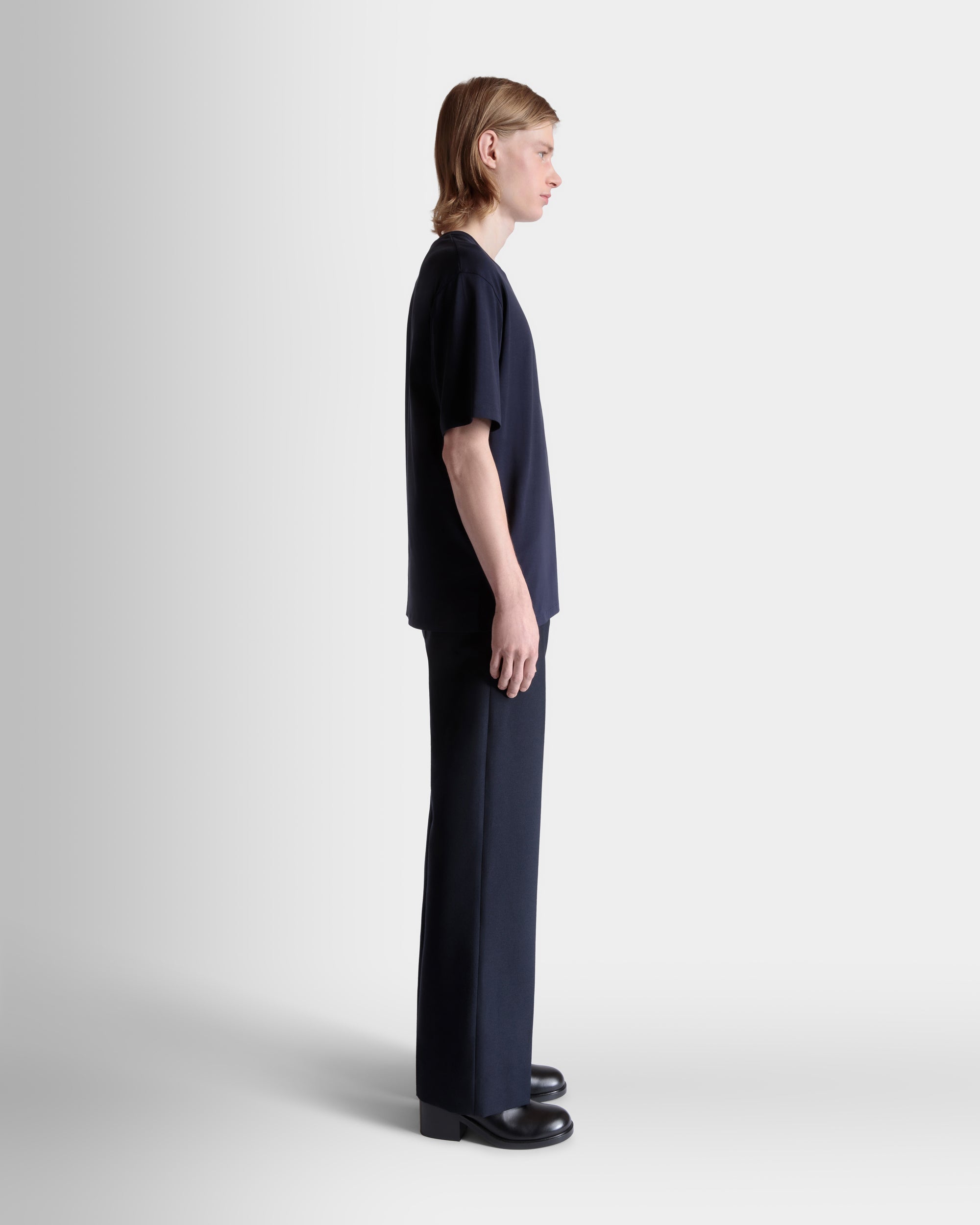 T-Shirt With Enchanting Mushrooms in Navy Blue Cotton-6311372-(5)-Bally Indonesia.