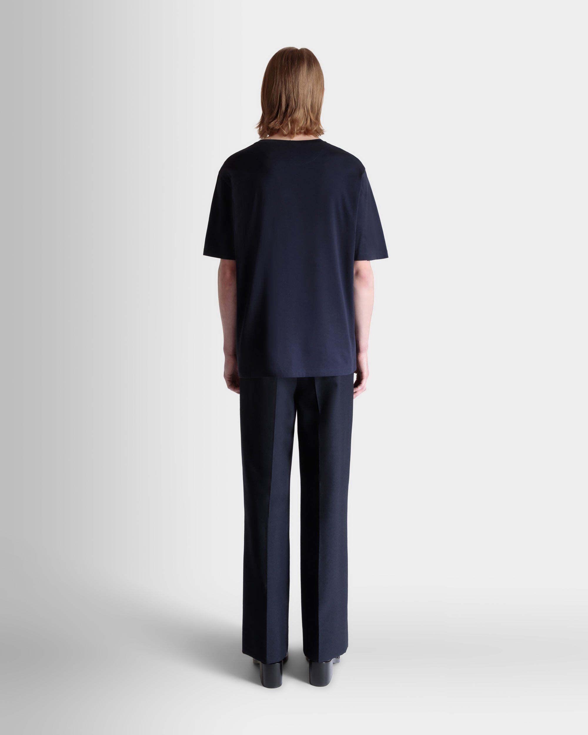 T-Shirt With Enchanting Mushrooms in Navy Blue Cotton-6311372-(6)-Bally Indonesia.