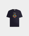 Bally Navy Cotton T-Shirt With Bally Crest-in-Navy-1-Bally Outlet