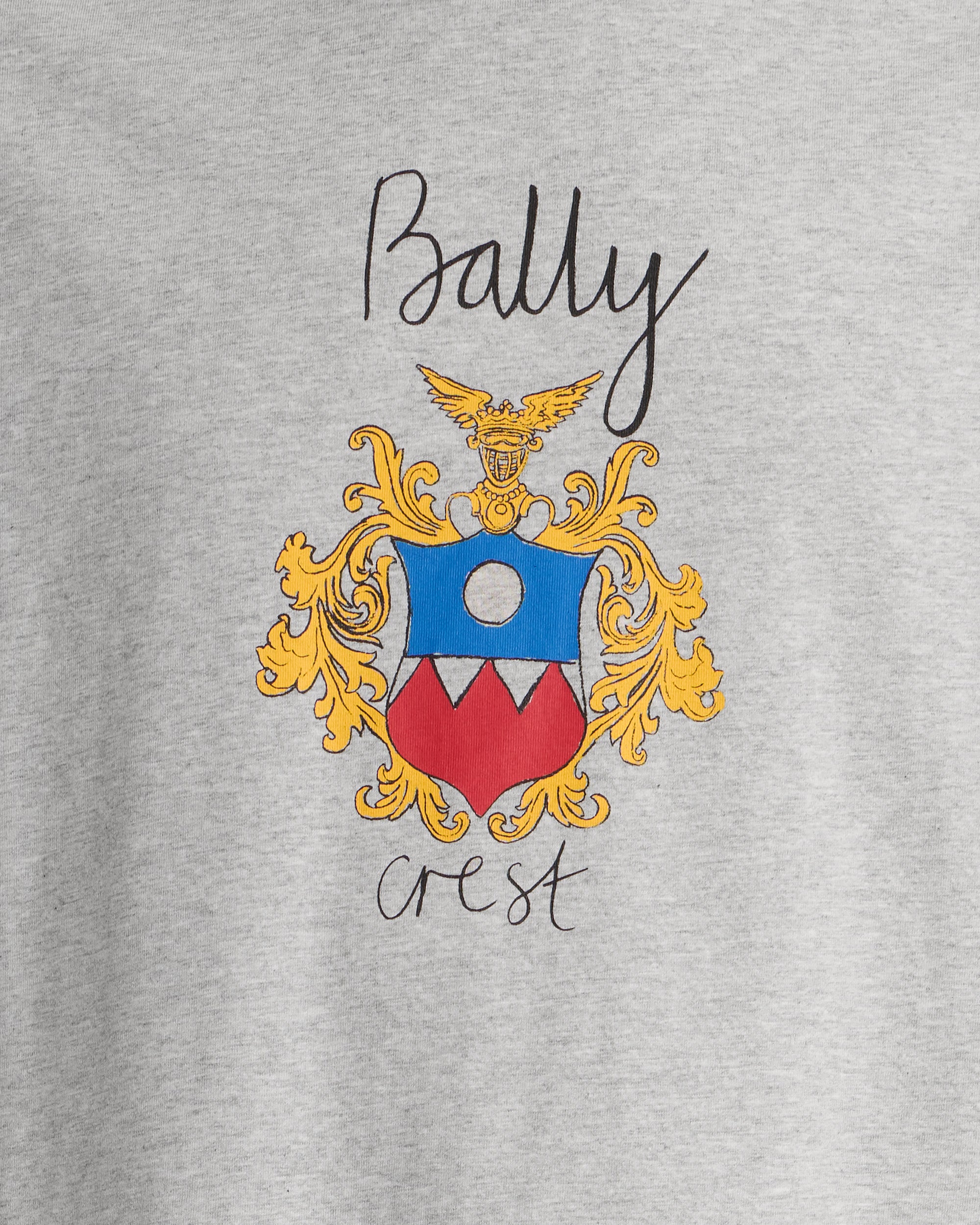 Bally Grey Cotton T-Shirt With Bally Crest-in-Grey-2-Bally Outlet