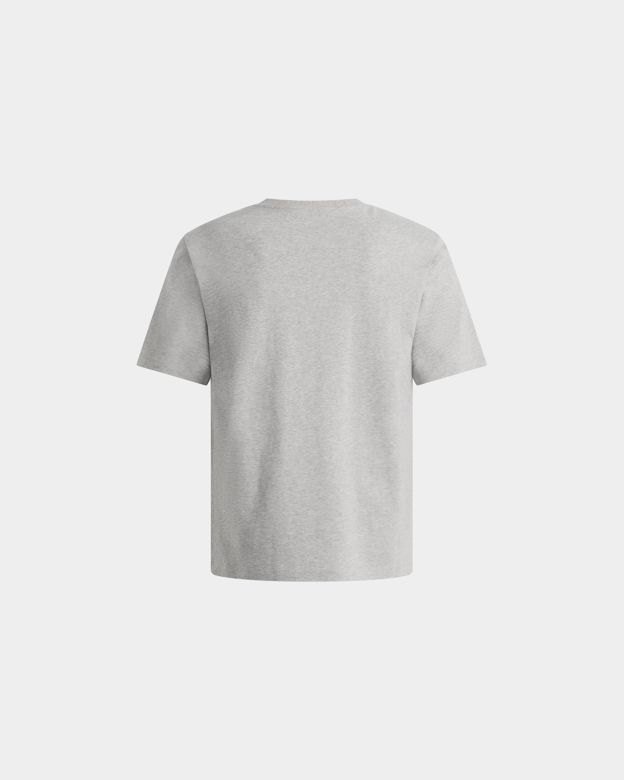 Bally Grey Cotton T-Shirt With Bally Crest-in-Grey-3-Bally Outlet
