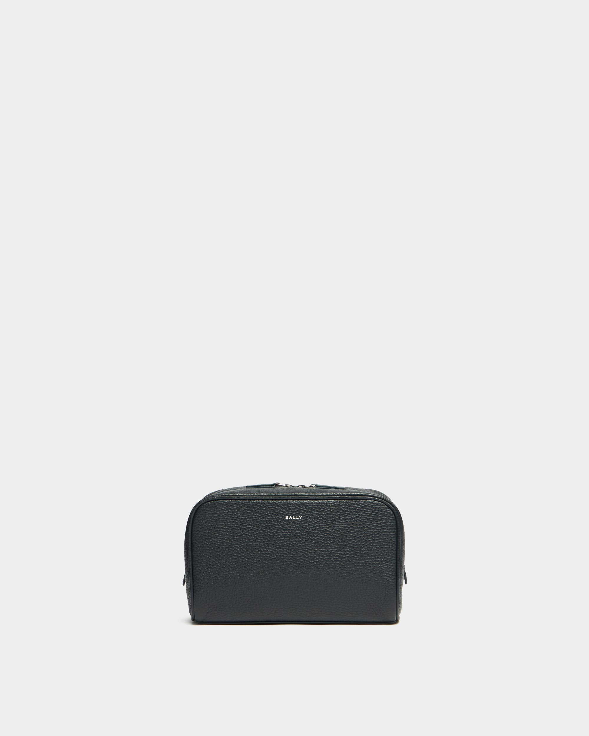 Bally York Washbag in Black Ink Leather-in-Black-1-Bally Outlet