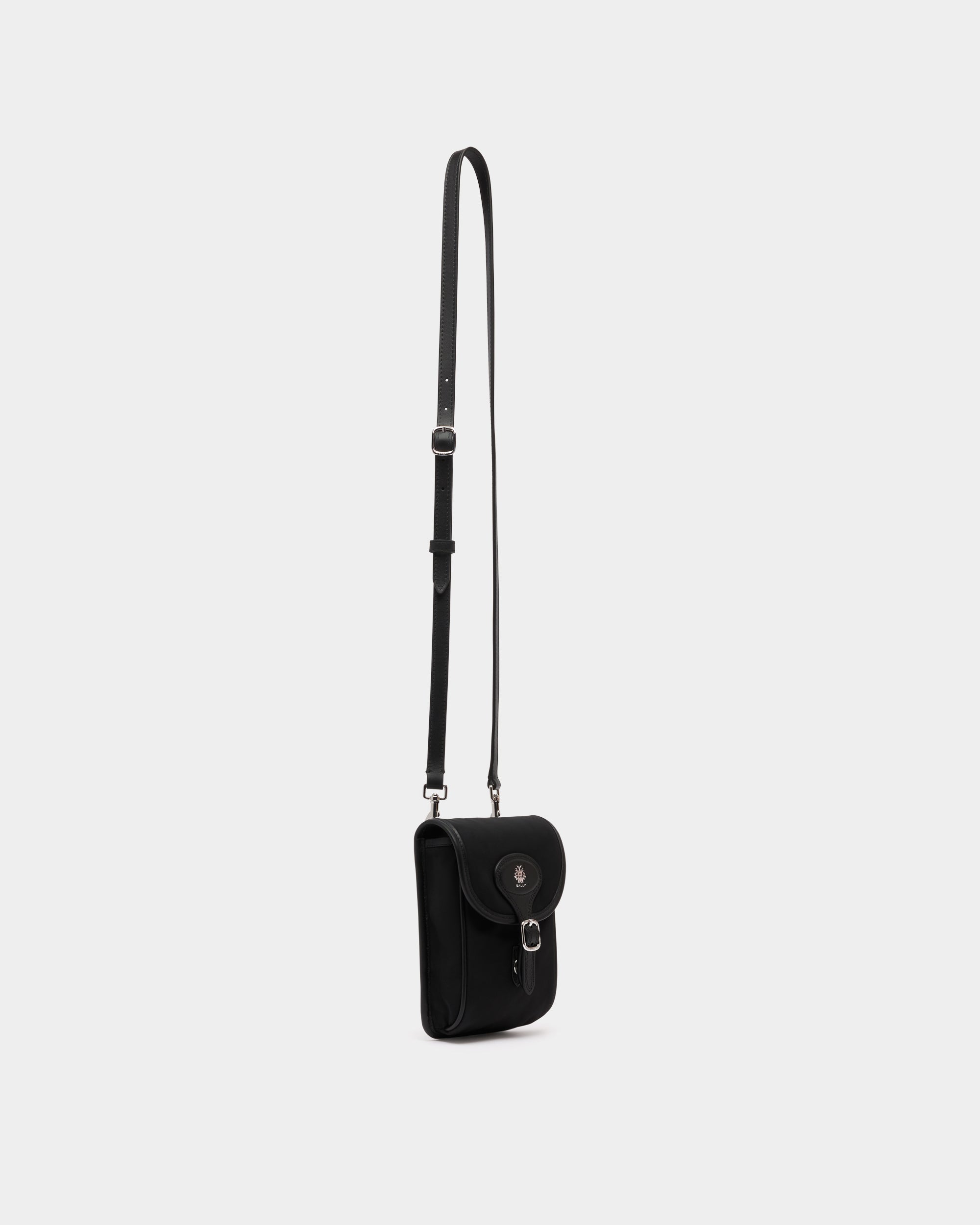 Bally B-Light Phone Case in Black Nylon and Leather-in-Black-3-Bally Outlet