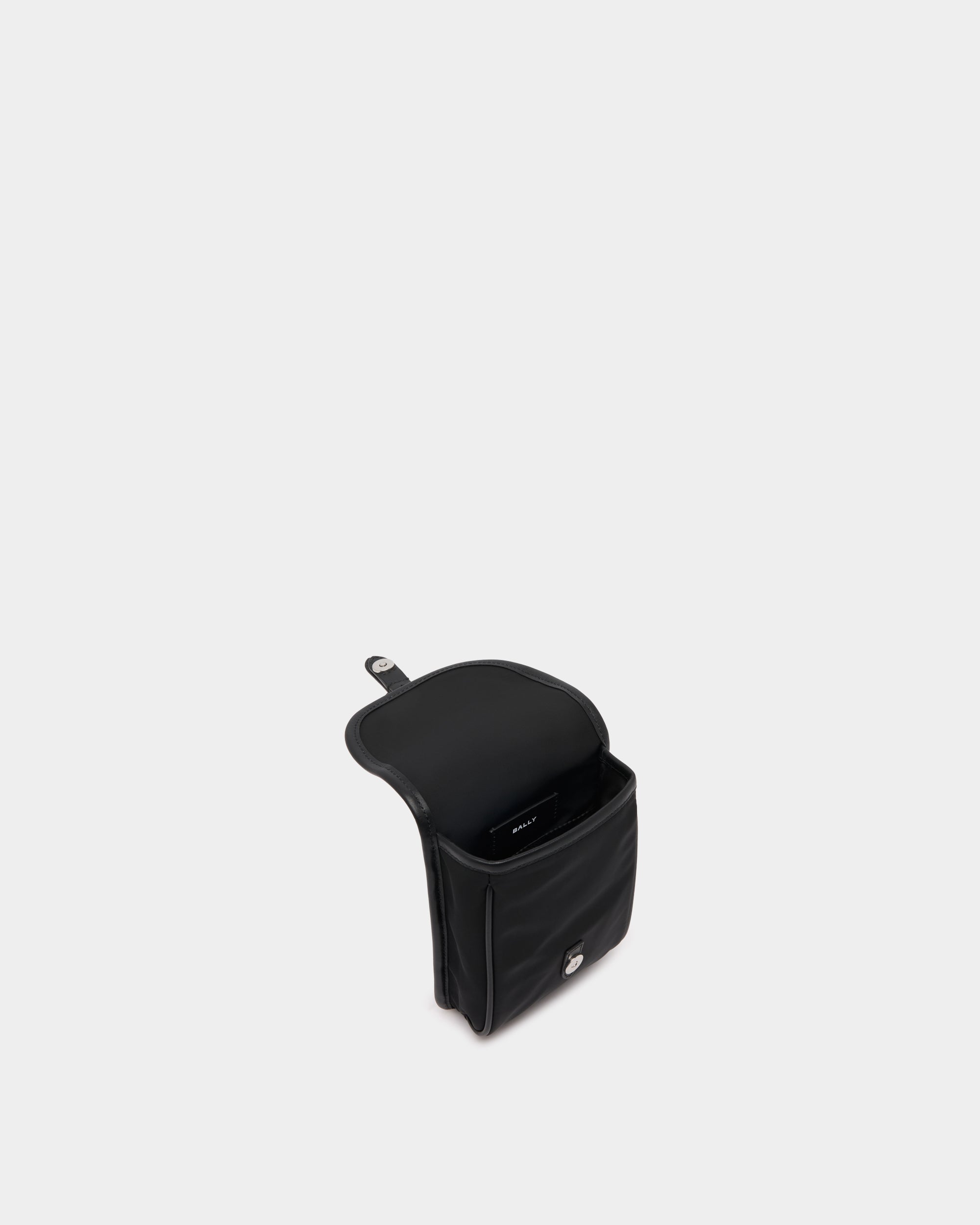 Bally B-Light Phone Case in Black Nylon and Leather-in-Black-4-Bally Outlet