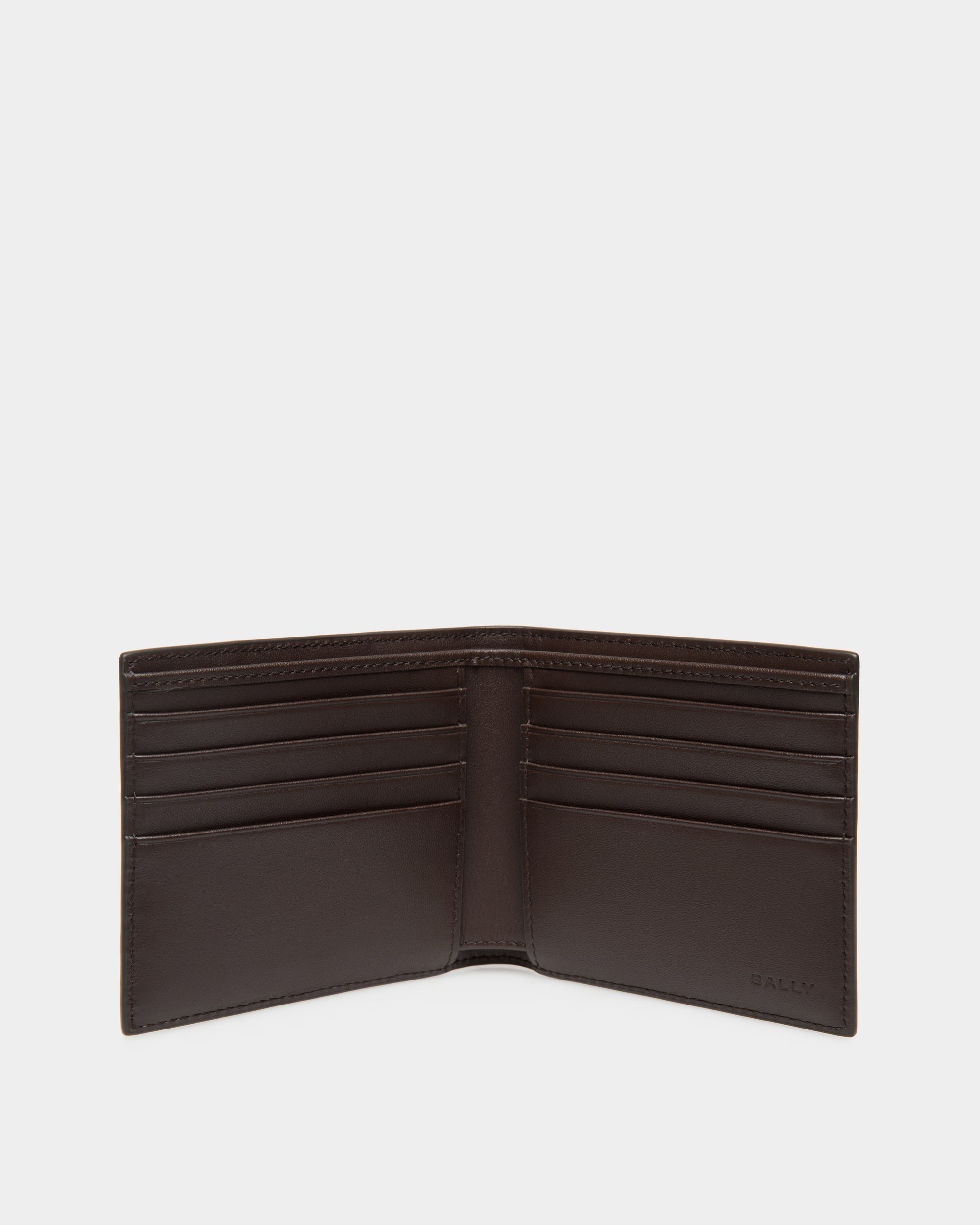 Bally Mythos Bifold in Ebano Recycled Leather-in-Brown-3-Bally Outlet