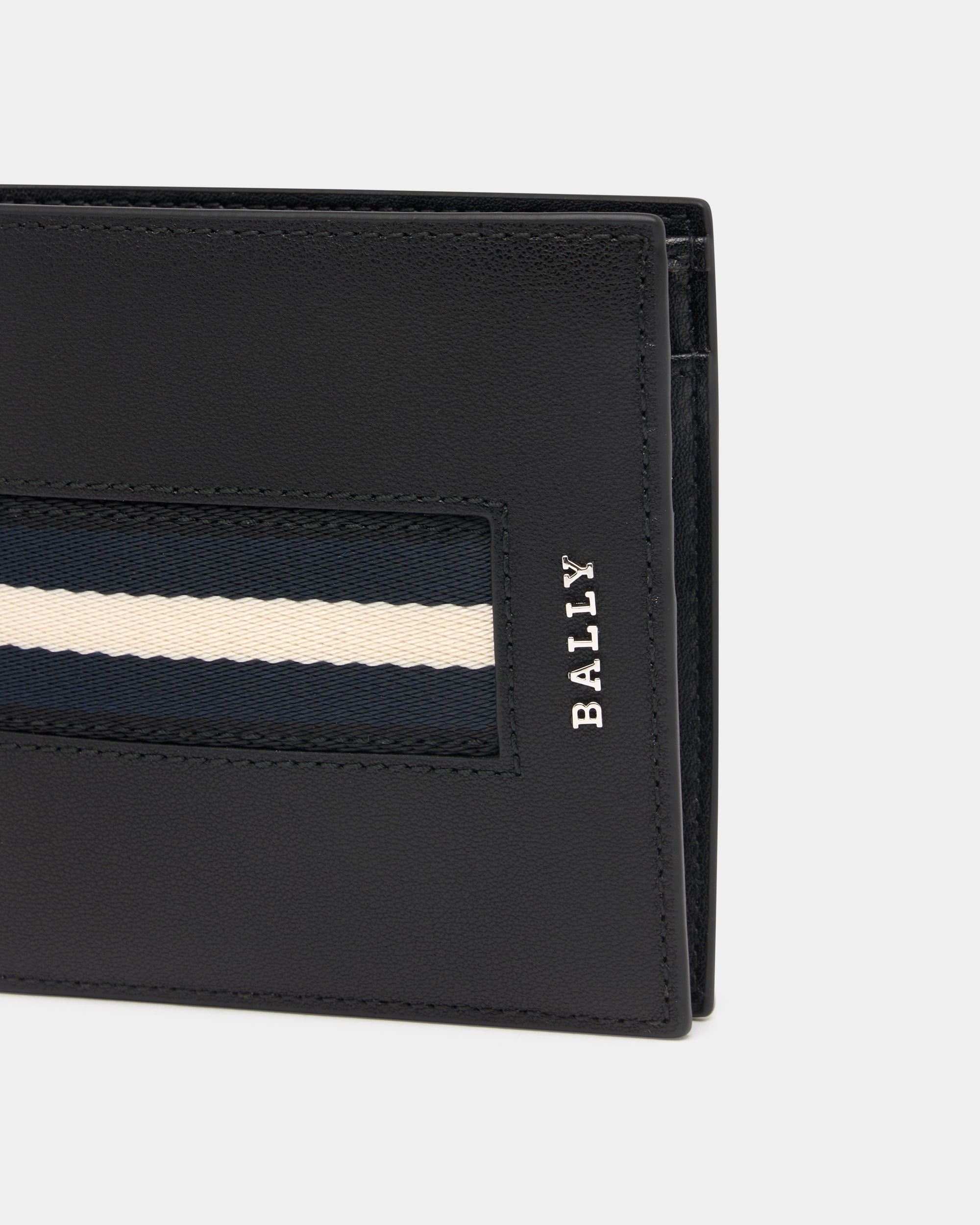 Bally Coin Wallet in Black Leather With a Bally Ribbon-in-Black-4-Bally Outlet