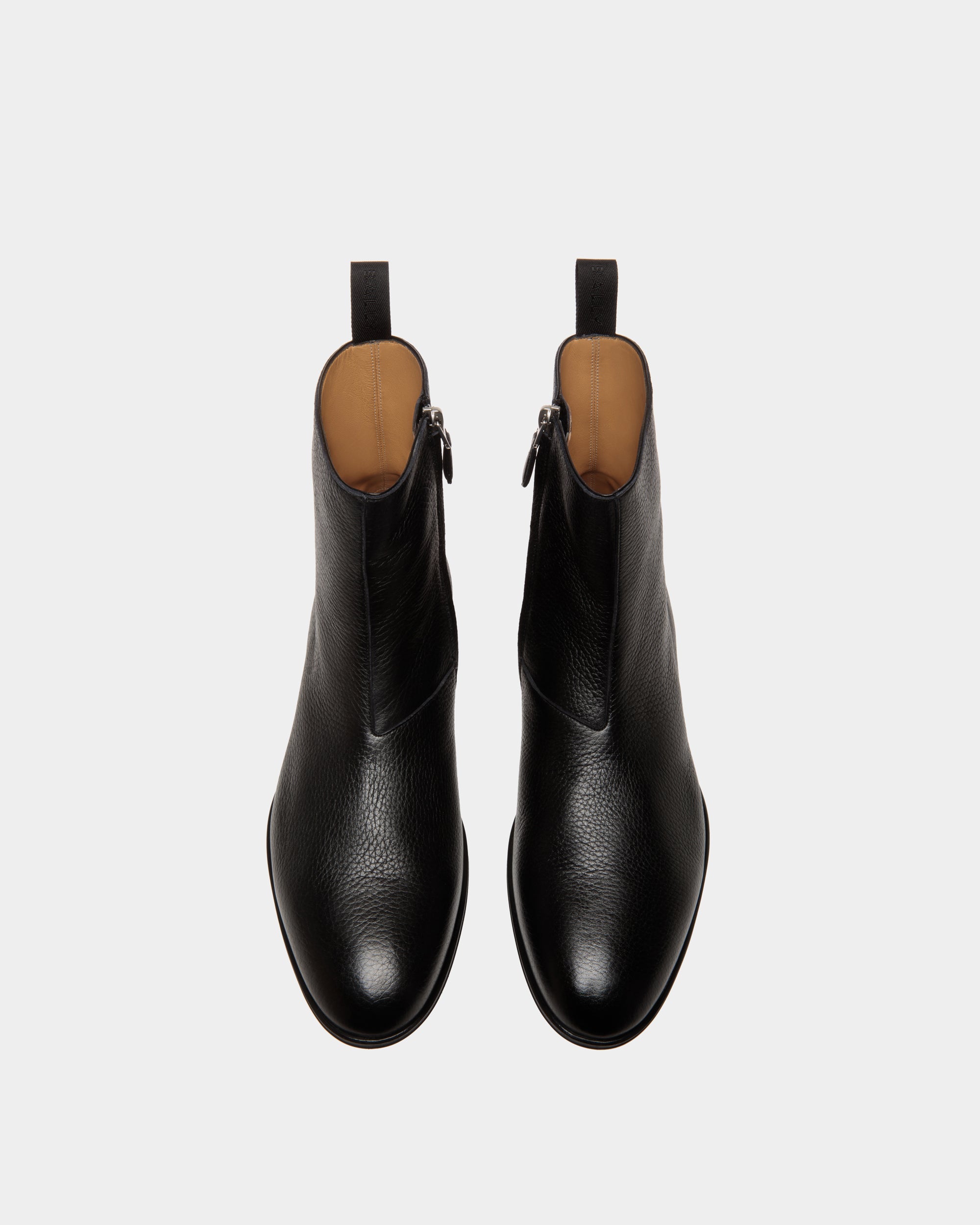 Bally Westminster Boot in Black Grained Leather-in-Black-4-Bally Outlet