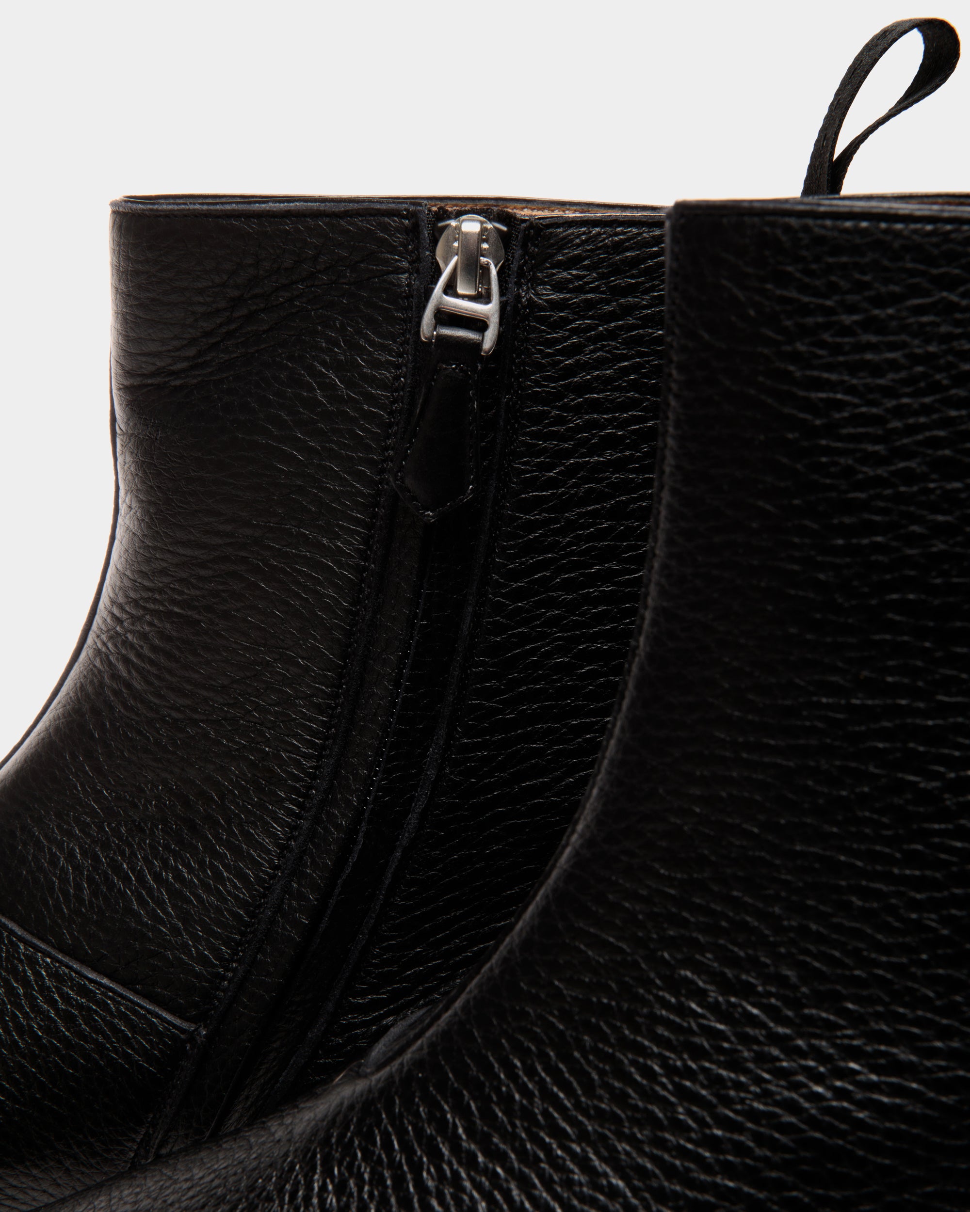 Bally Westminster Boot in Black Grained Leather-in-Black-5-Bally Outlet