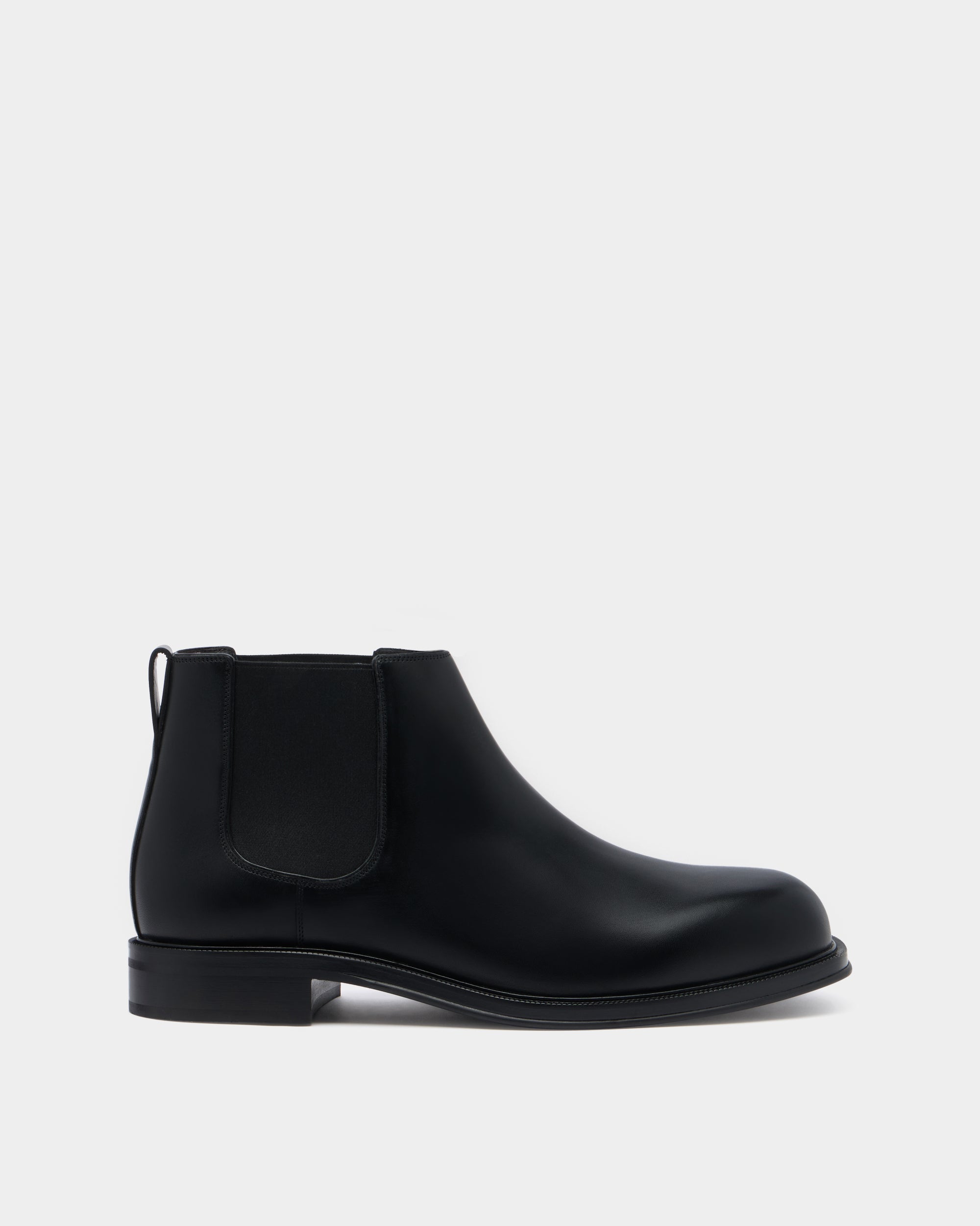 Bally Spiegel Bootie in Black Leather-in-Black-1-Bally Outlet