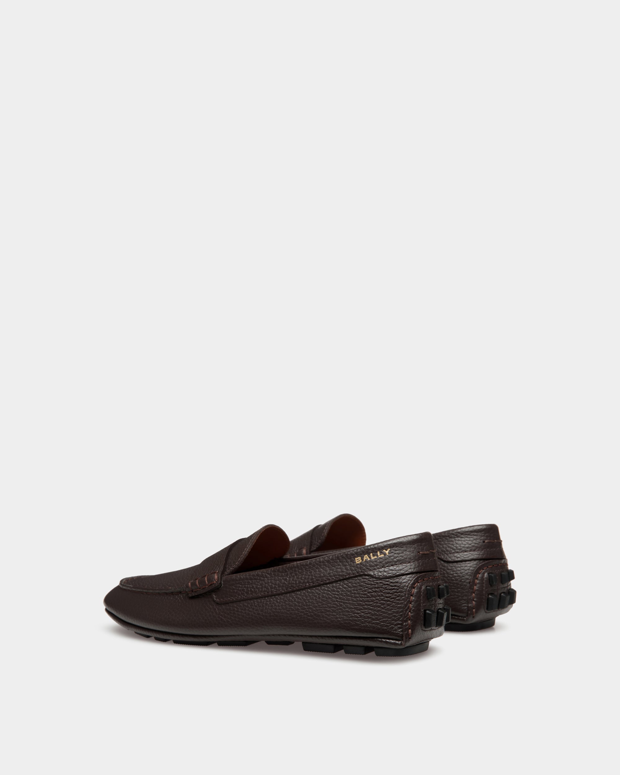Bally Kelys-U Grained Leather Loafers-in-Brown-3-Bally Outlet