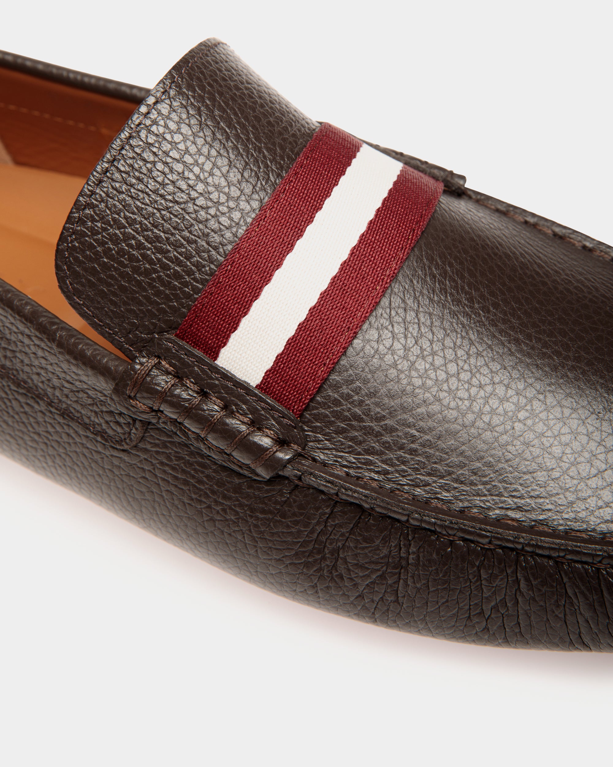 Bally Pilot Driver In Grained Leather-in-Brown-4-Bally Outlet