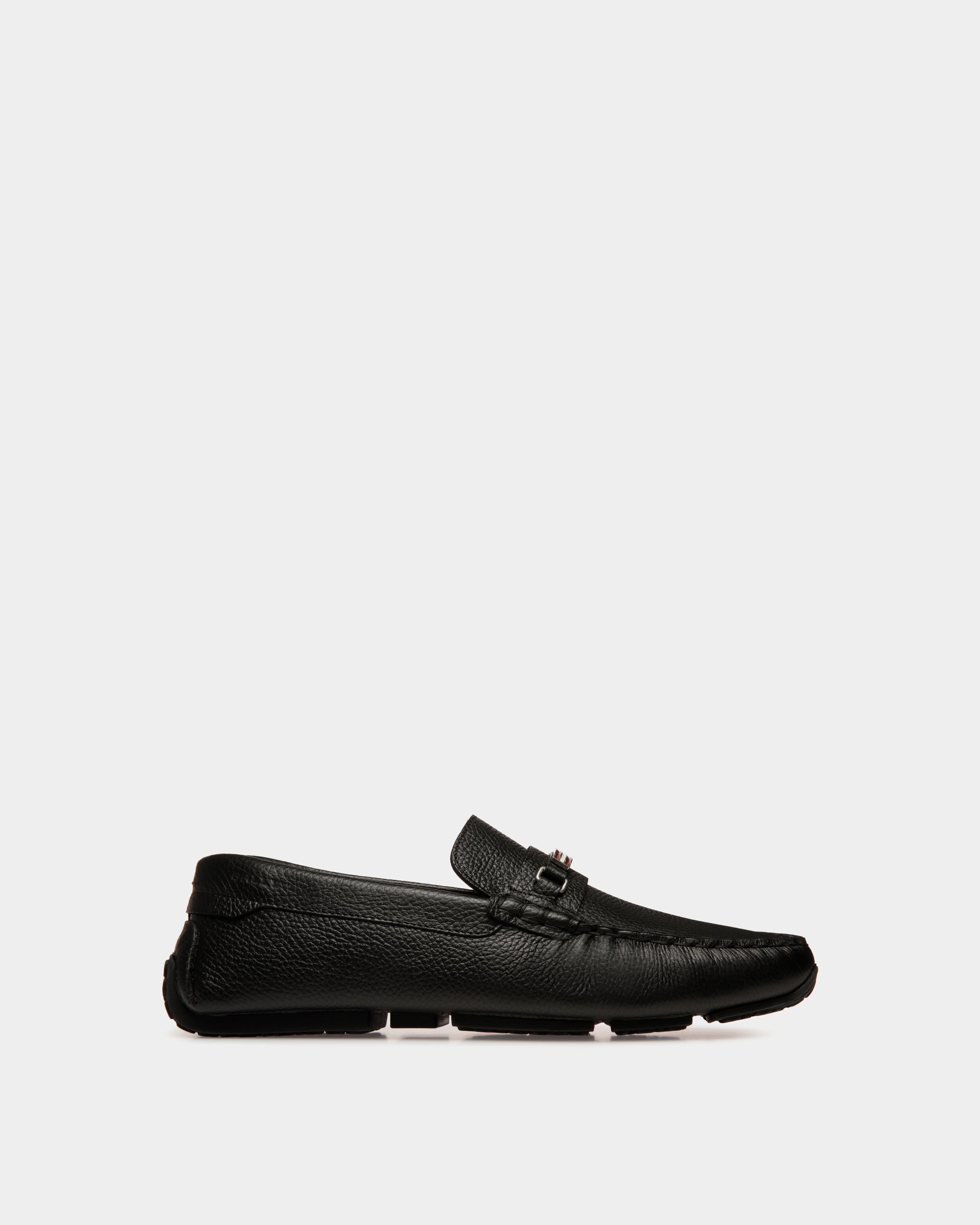 Bally Pilot Driver In Black Grained Leather-in-Black-2-Bally Outlet