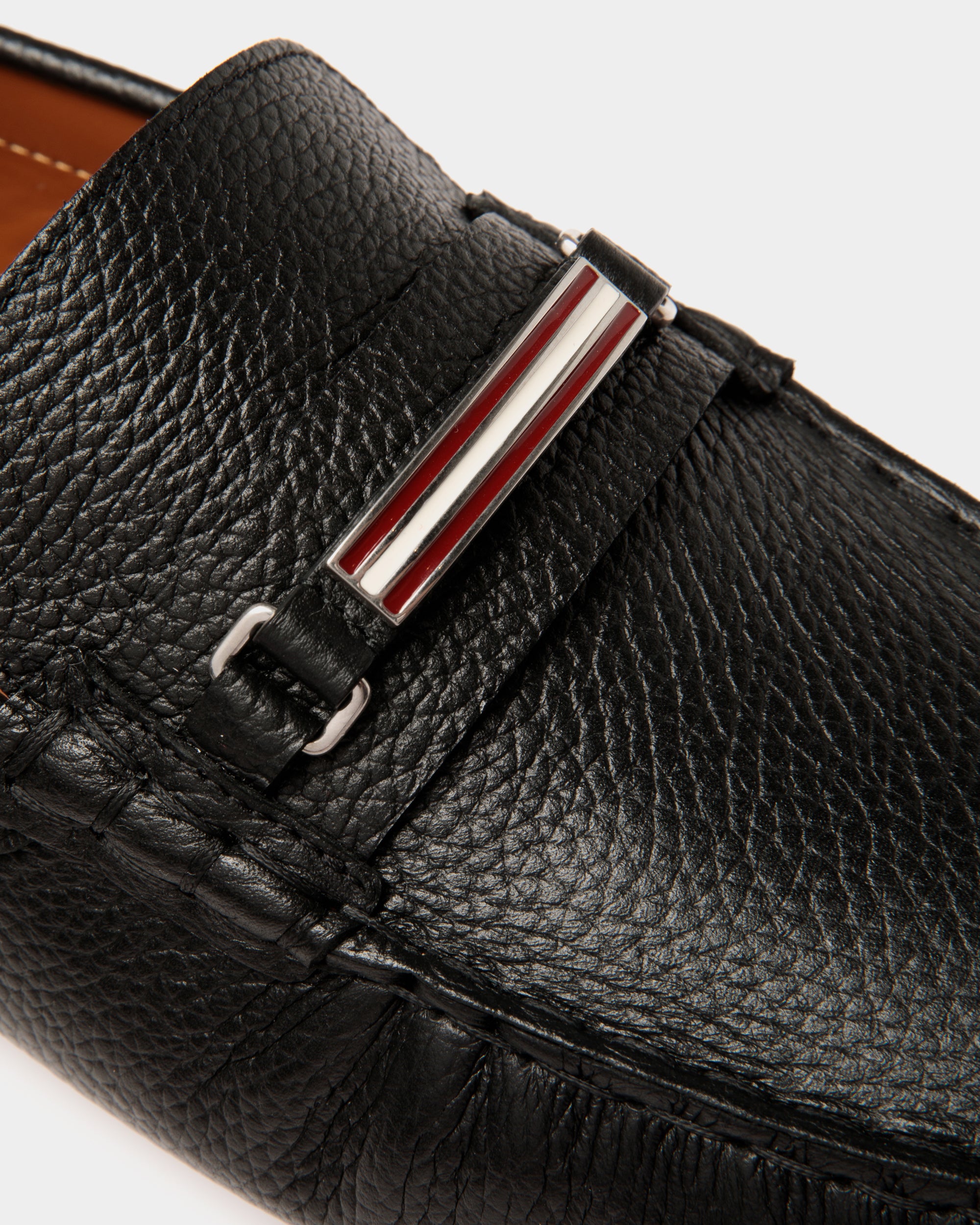 Bally Pilot Driver In Black Grained Leather-in-Black-4-Bally Outlet