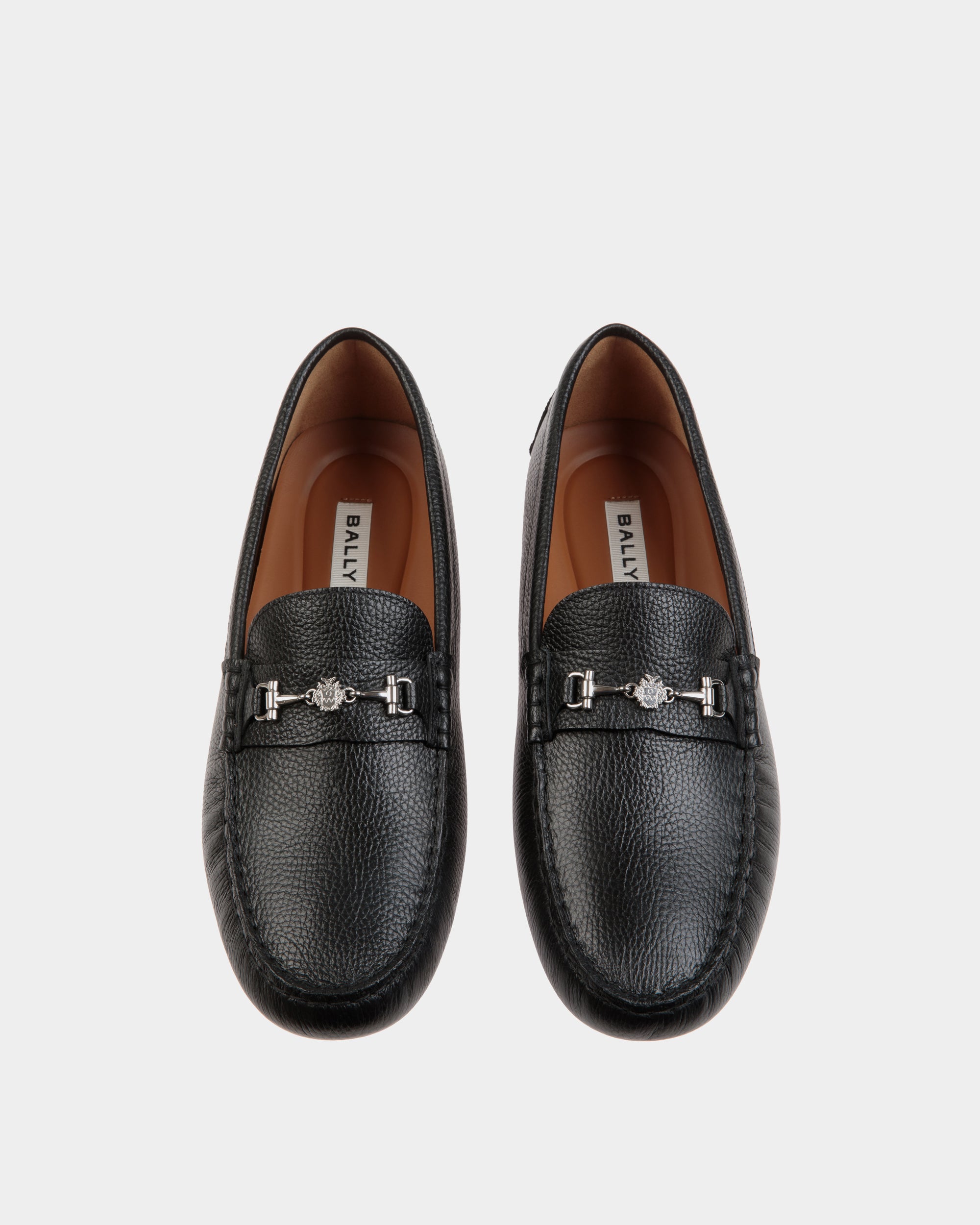 Bally Korey Driver In Grained Leather-in-Black-5-Bally Outlet