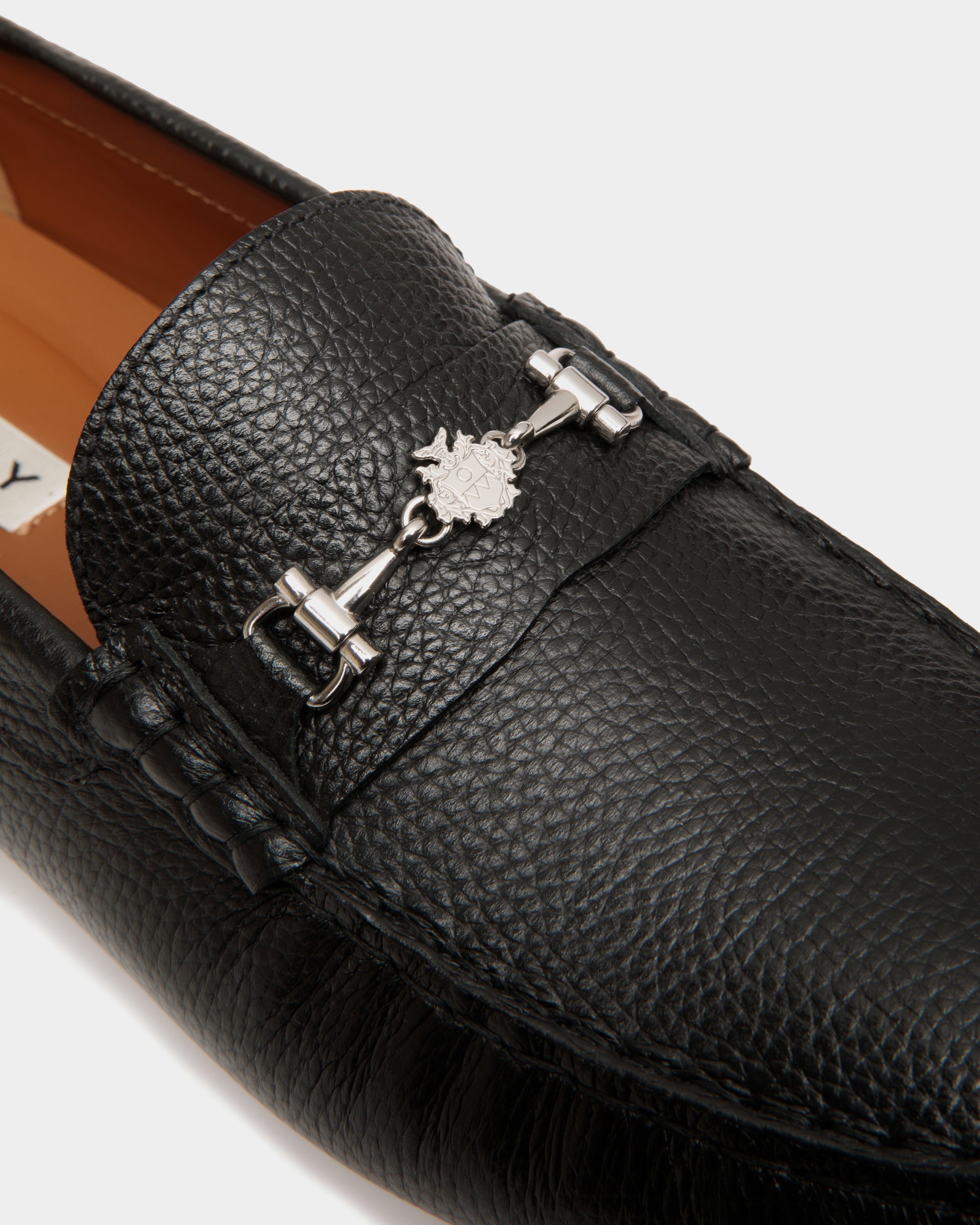 Bally Korey Driver In Grained Leather-in-Black-6-Bally Outlet