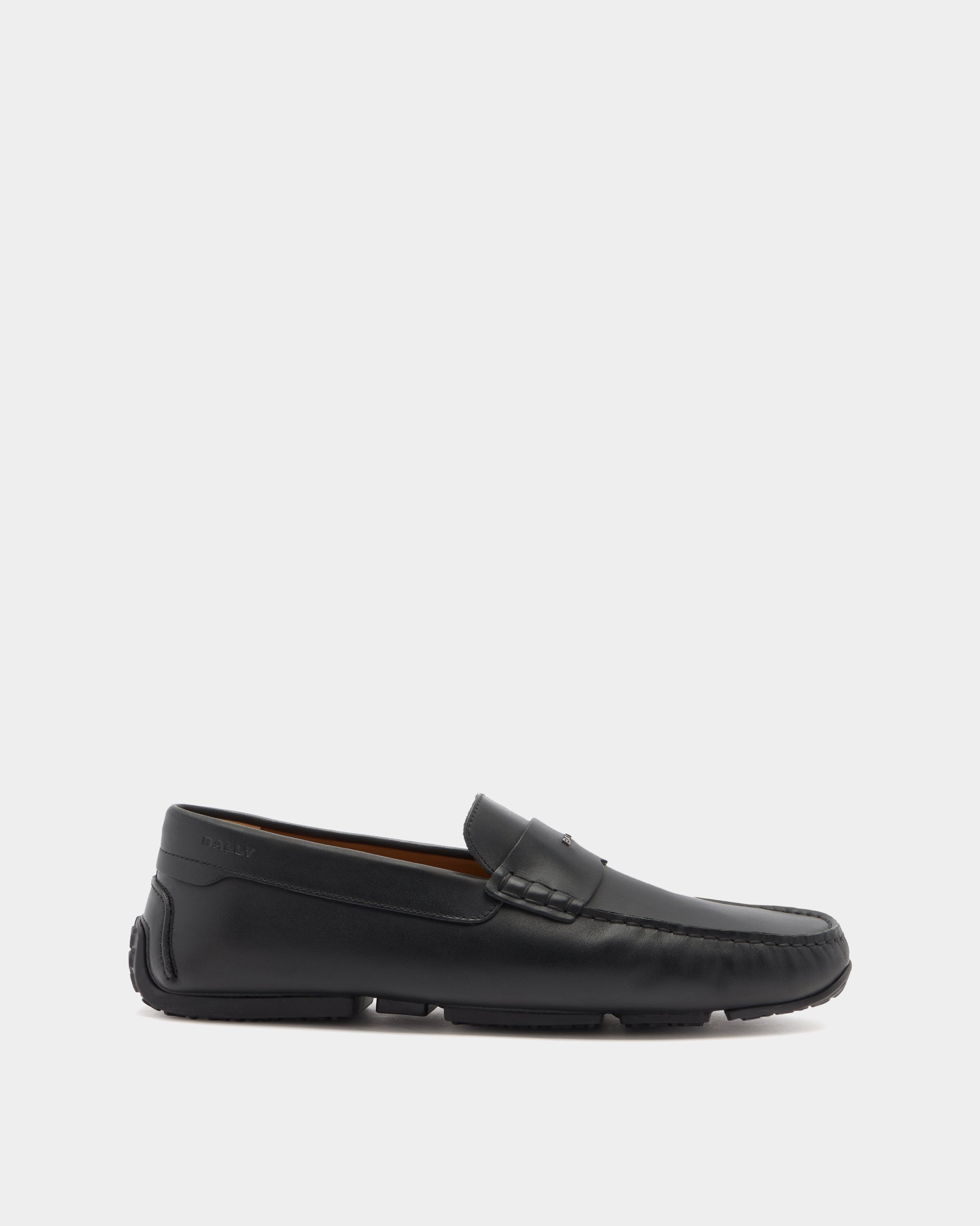 Bally Pilot Driver in Black Leather-in-Black-2-Bally Outlet