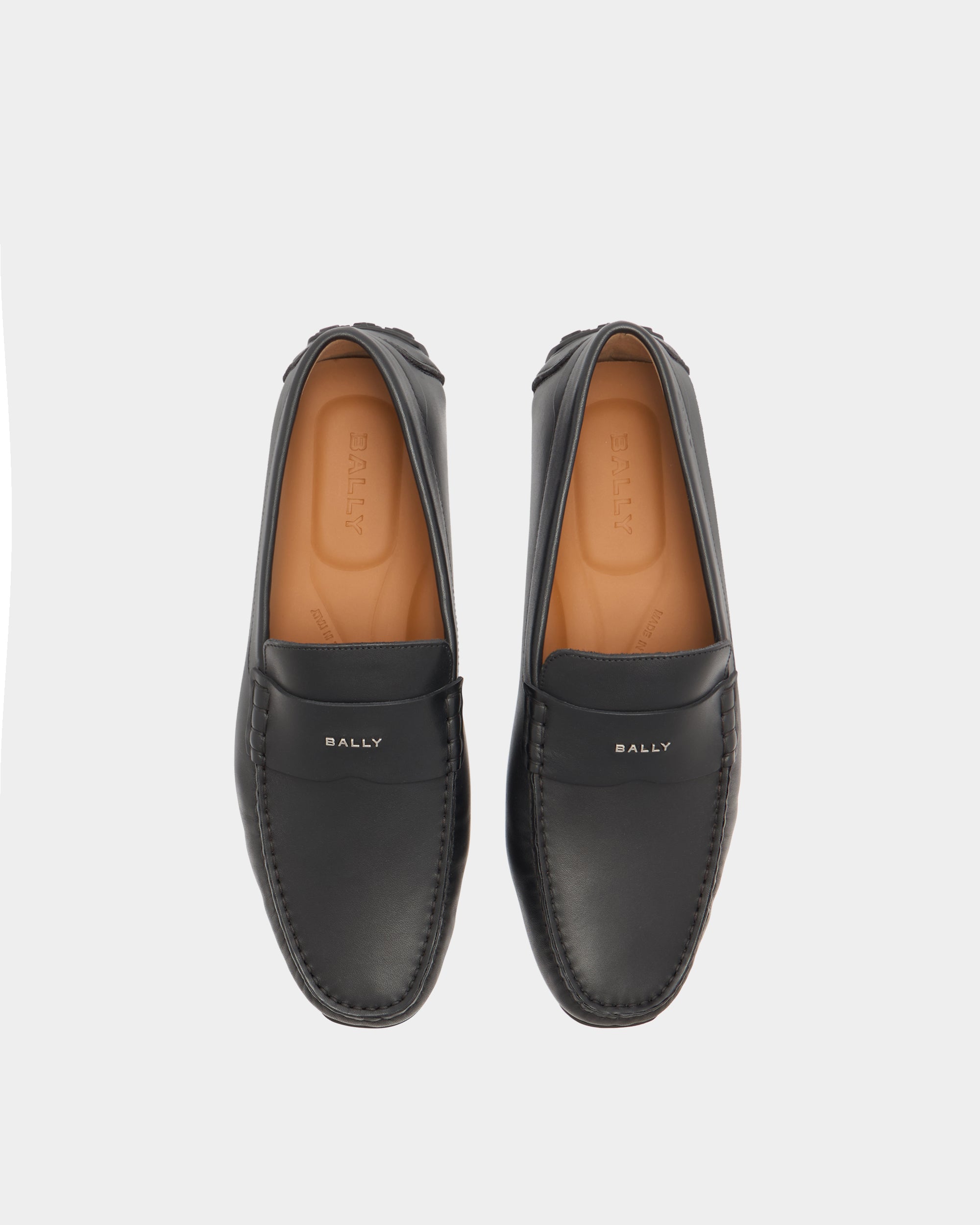 Bally Pilot Driver in Black Leather-in-Black-4-Bally Outlet
