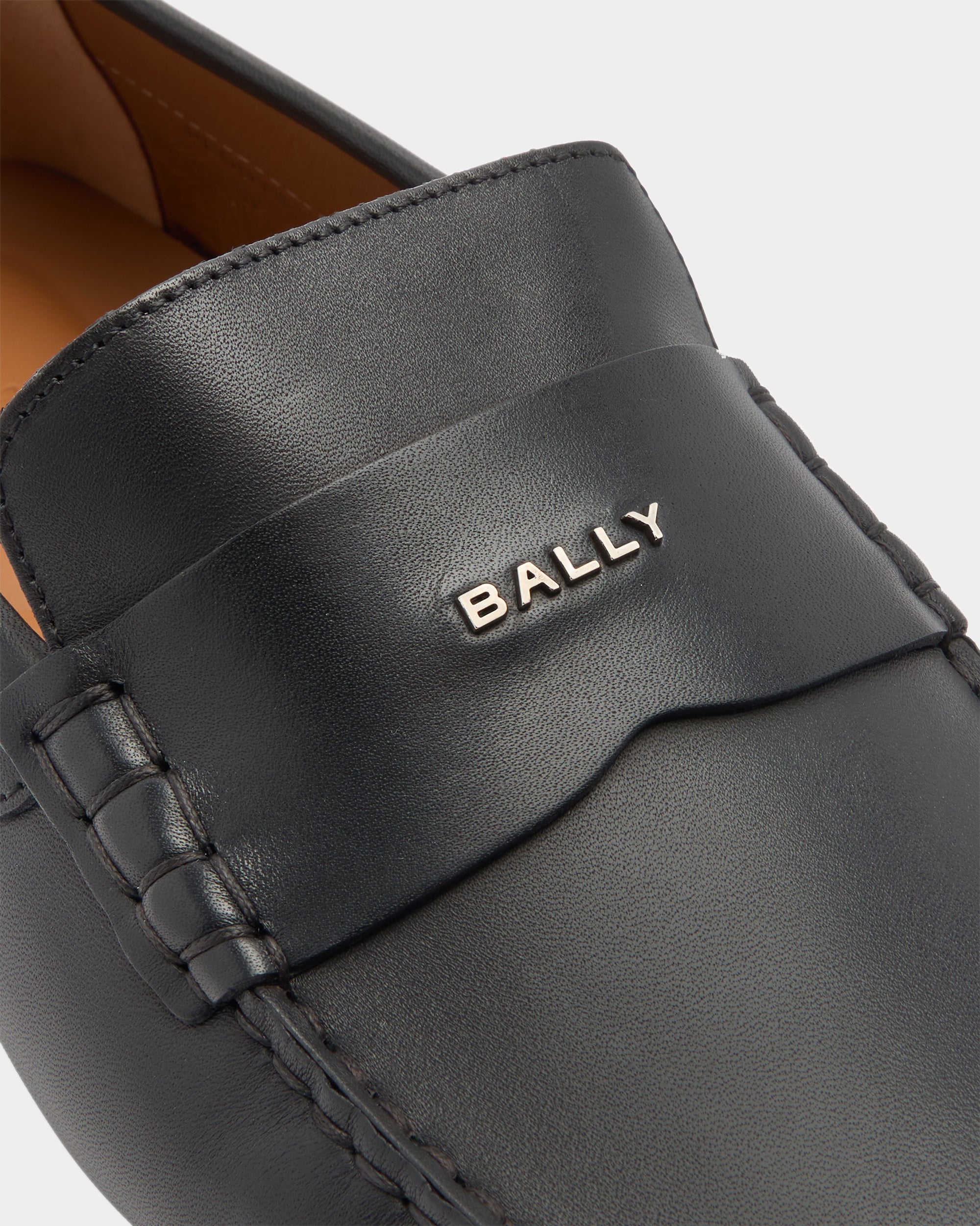 Bally Pilot Driver in Black Leather-in-Black-5-Bally Outlet