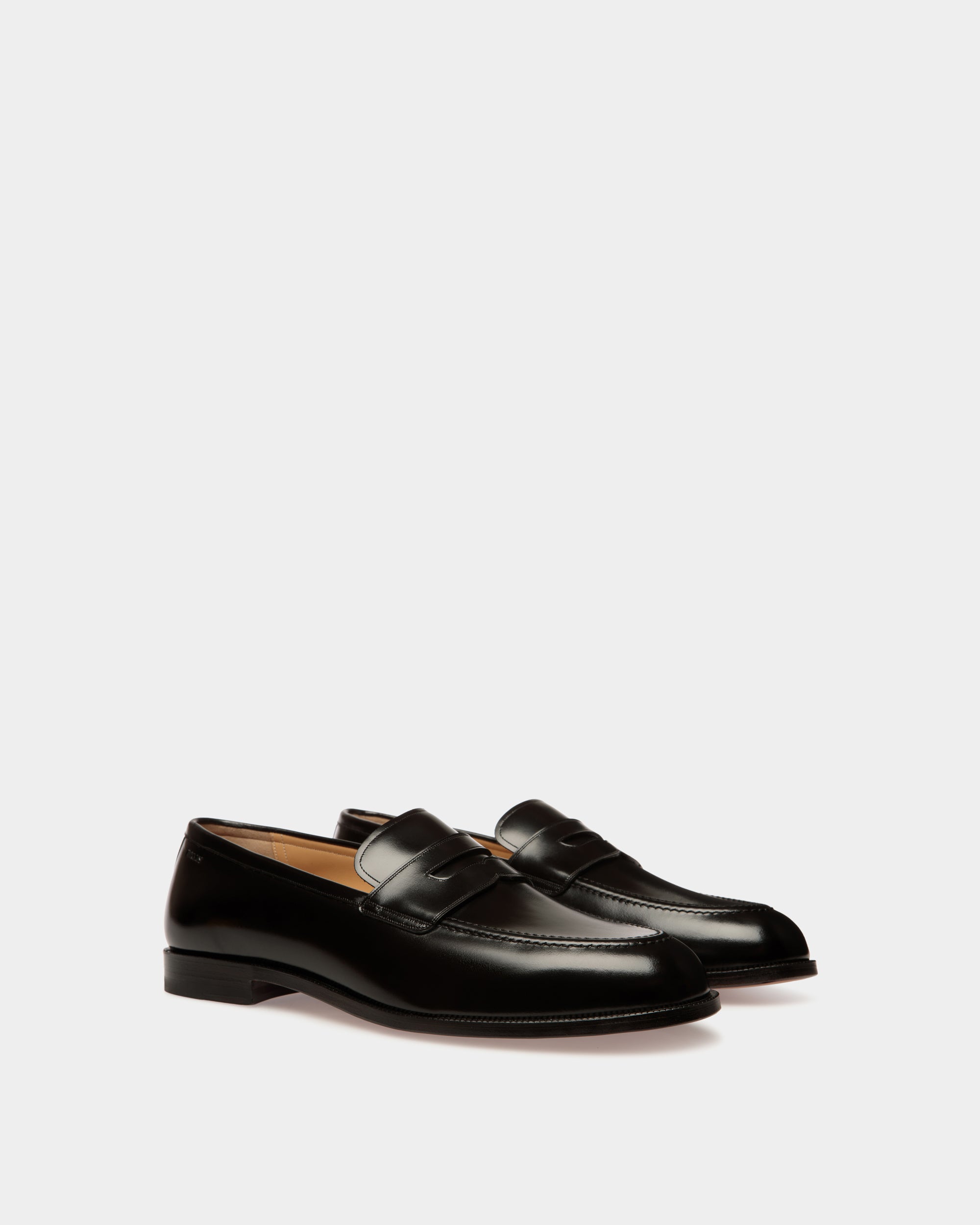 Bally Carl Loafer in Leather-in-Black-2-Bally Outlet