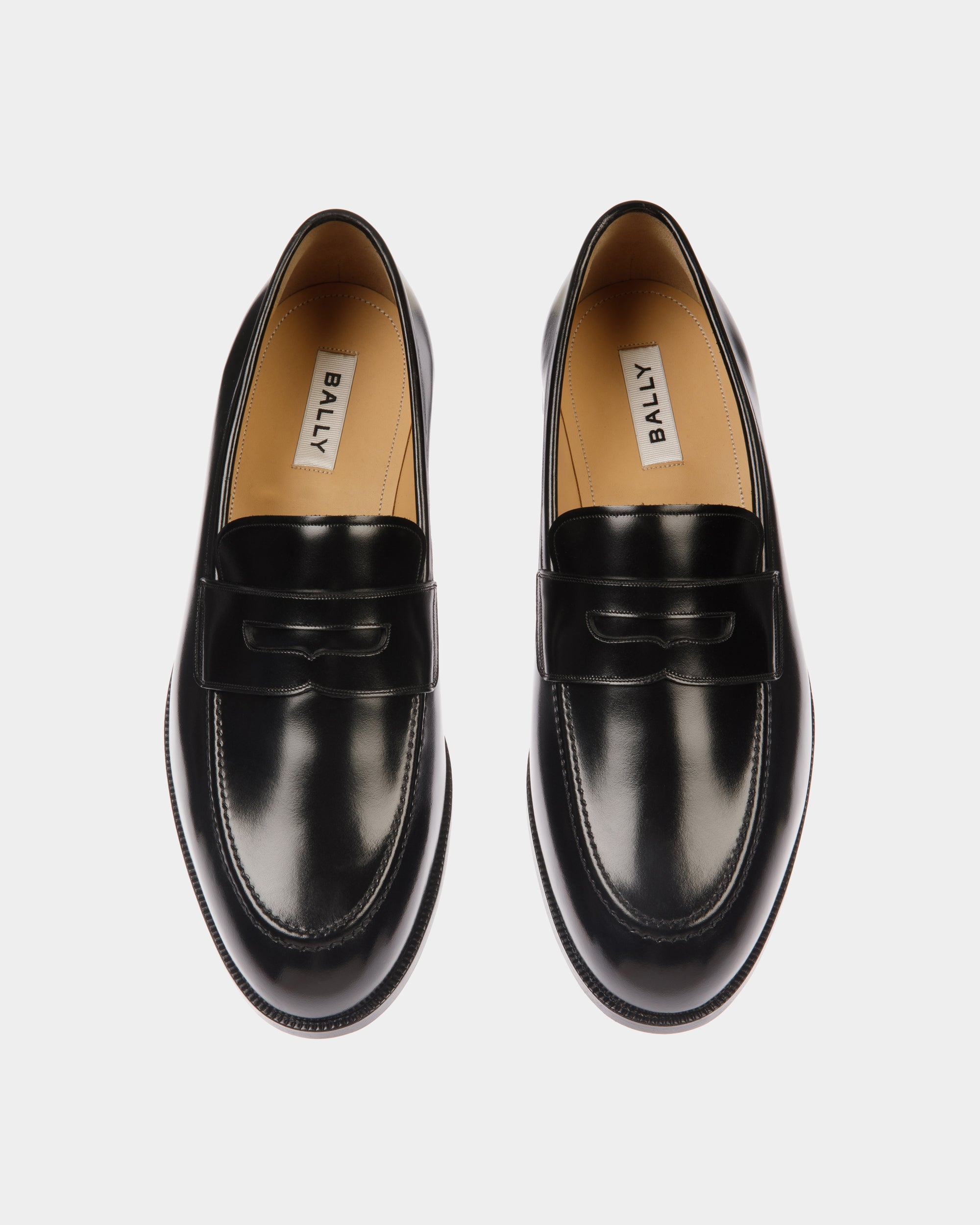 Bally Carl Loafer in Leather-in-Black-4-Bally Outlet