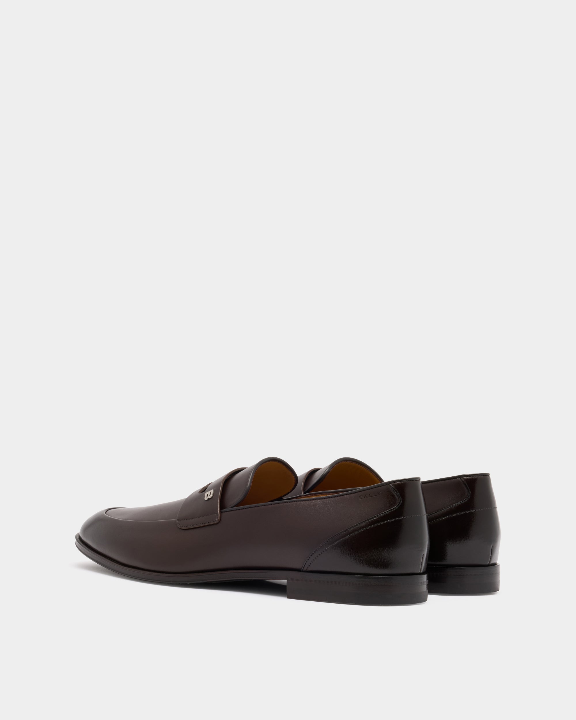 Bally Westminster Loafer in Ebano Leather-in-Brown-3-Bally Outlet