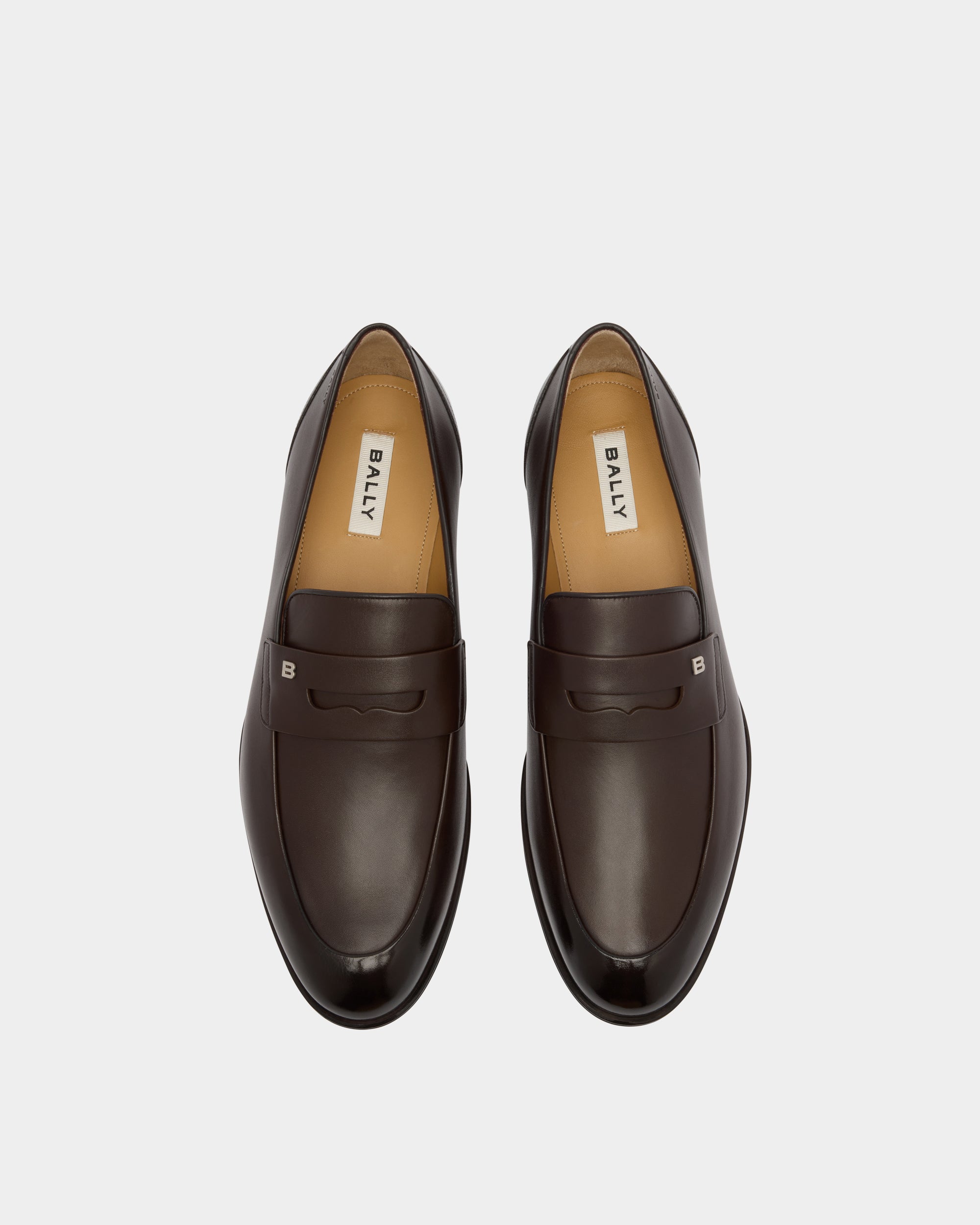Bally Westminster Loafer in Ebano Leather-in-Brown-4-Bally Outlet