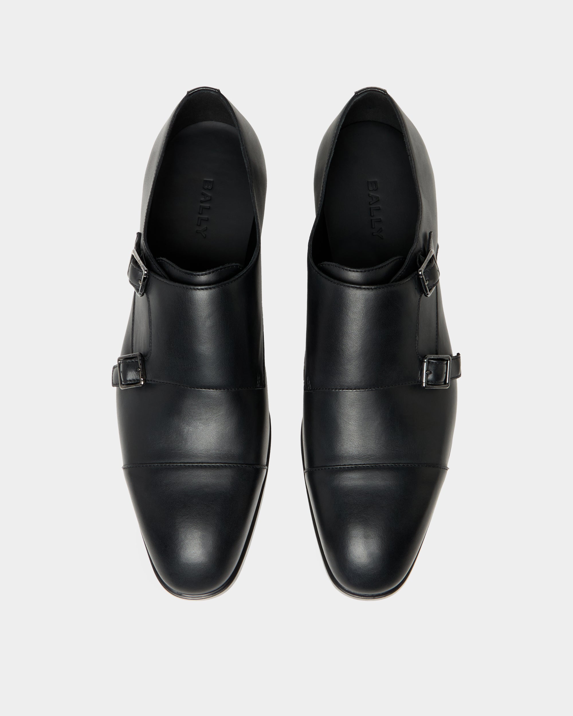 Bally Onizy Double Monk Strap In Black Leather-in-Black-4-Bally Outlet