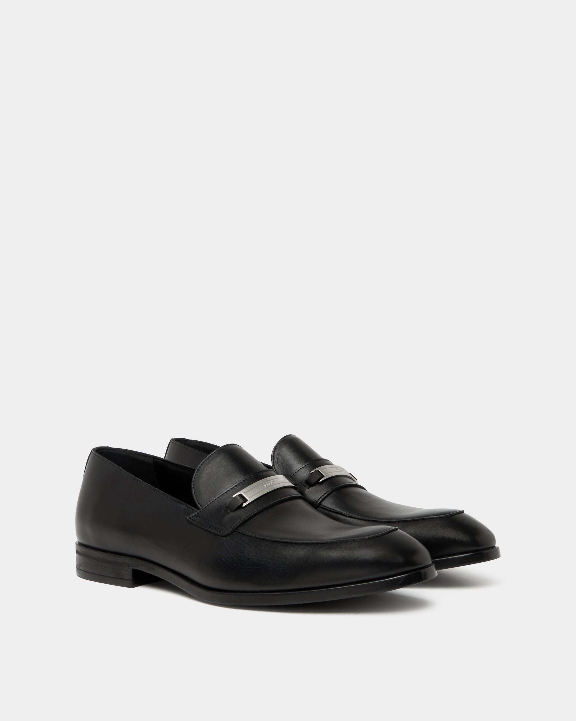 Bally Onizy Loafer In Black Leather-in-Black-1-Bally Outlet