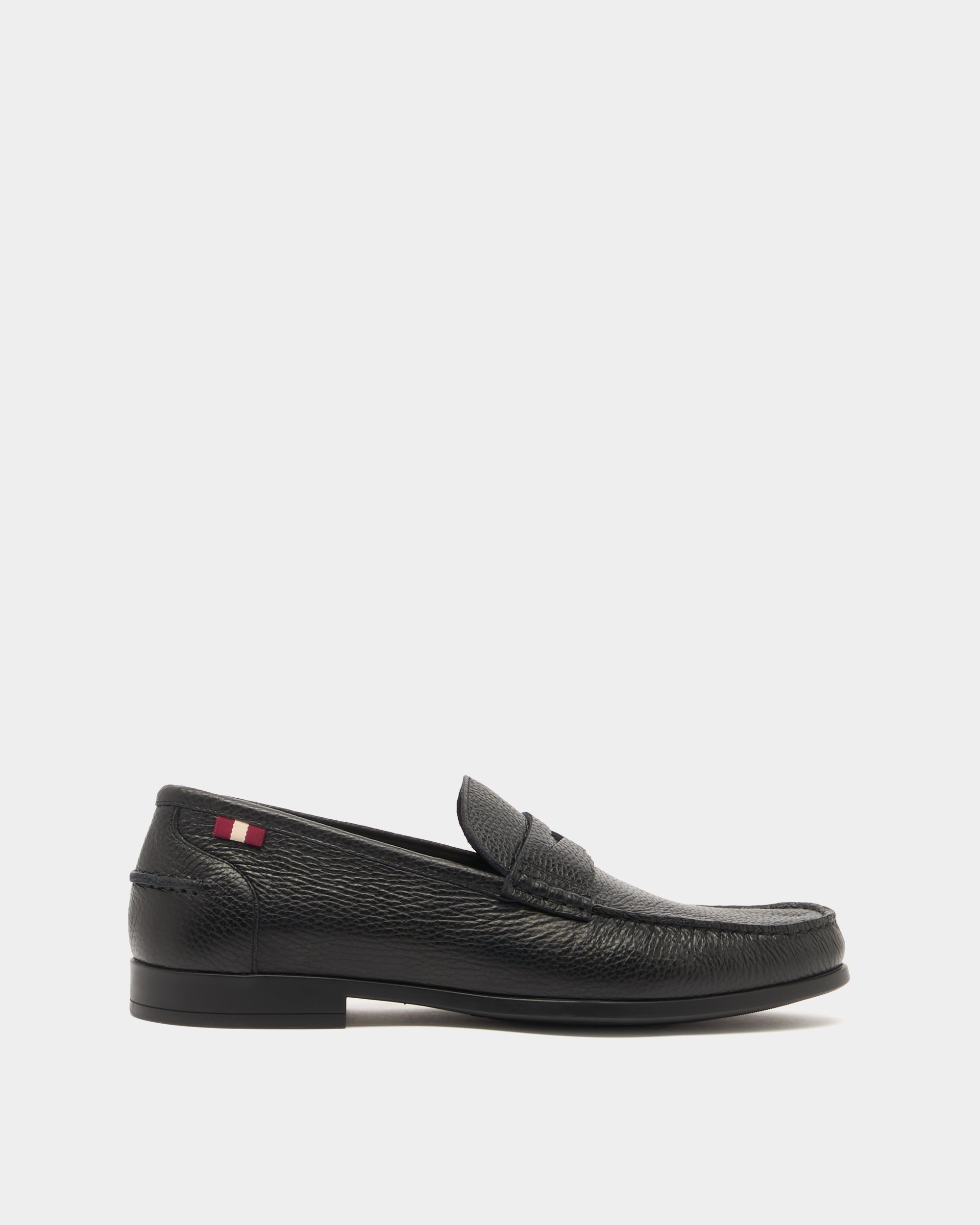 Bally Cronus Loafer In Black Grained Leather-in-Black-2-Bally Outlet