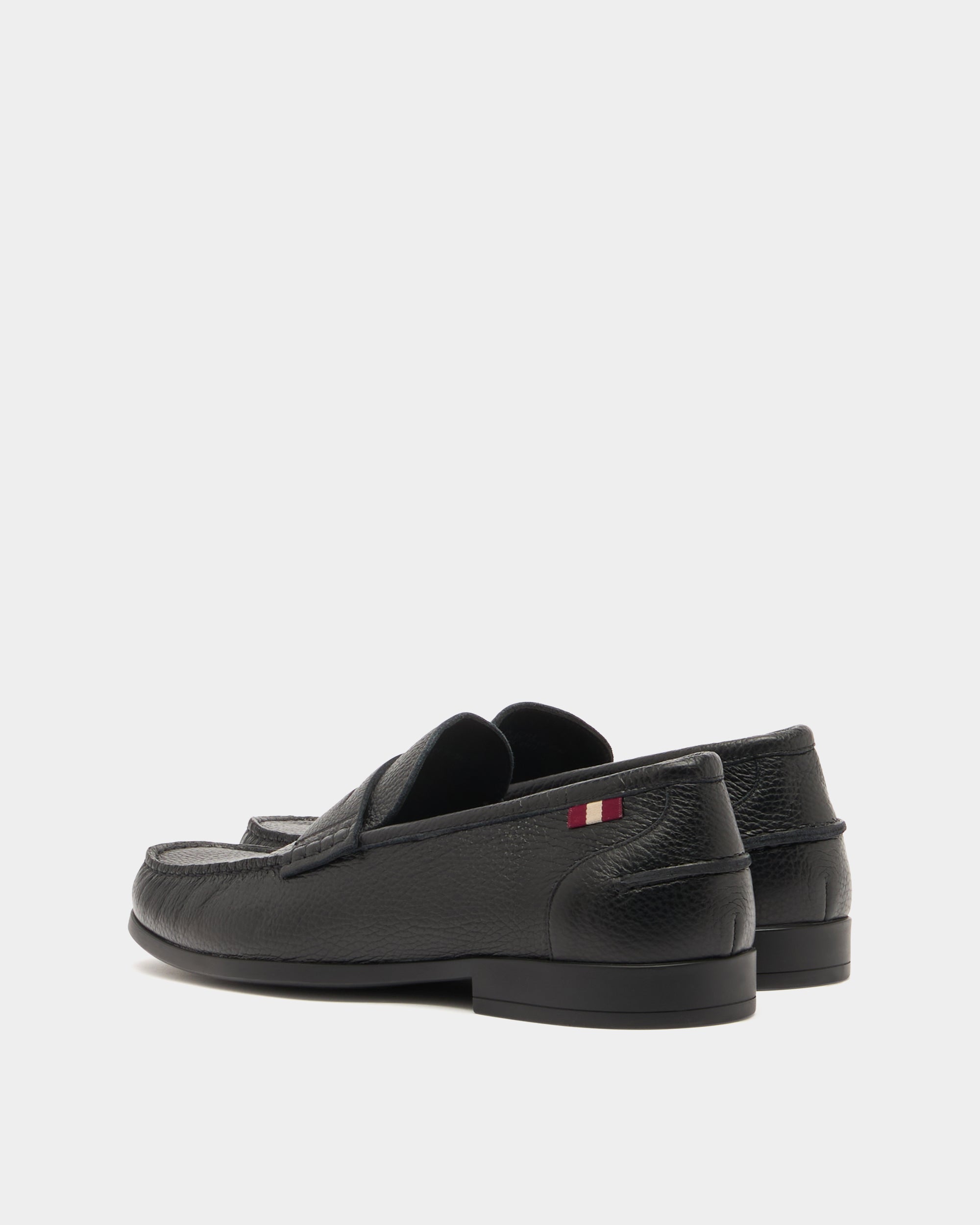 Bally Cronus Loafer In Black Grained Leather-in-Black-3-Bally Outlet