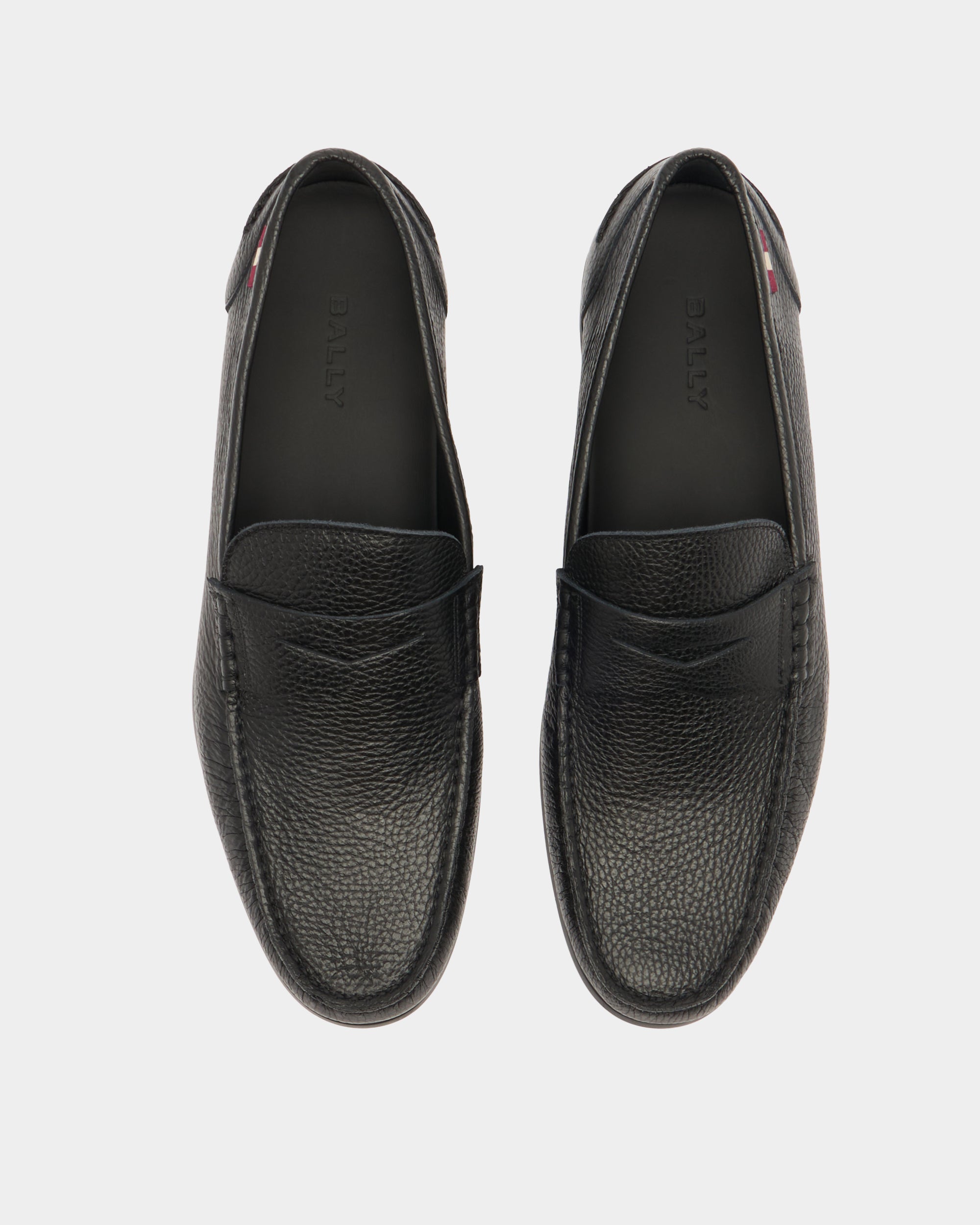 Bally Cronus Loafer In Black Grained Leather-in-Black-4-Bally Outlet