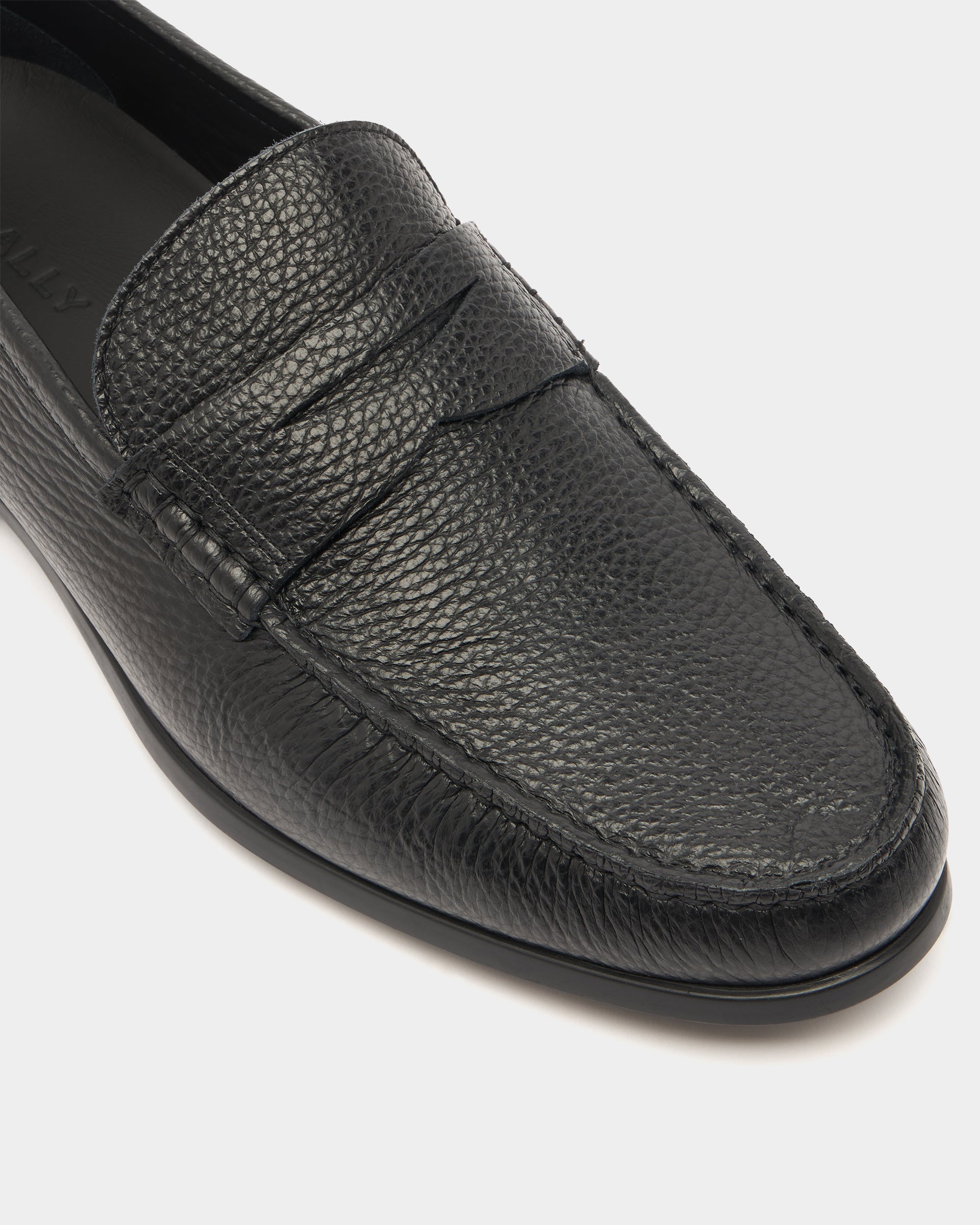 Bally Cronus Loafer In Black Grained Leather-in-Black-5-Bally Outlet