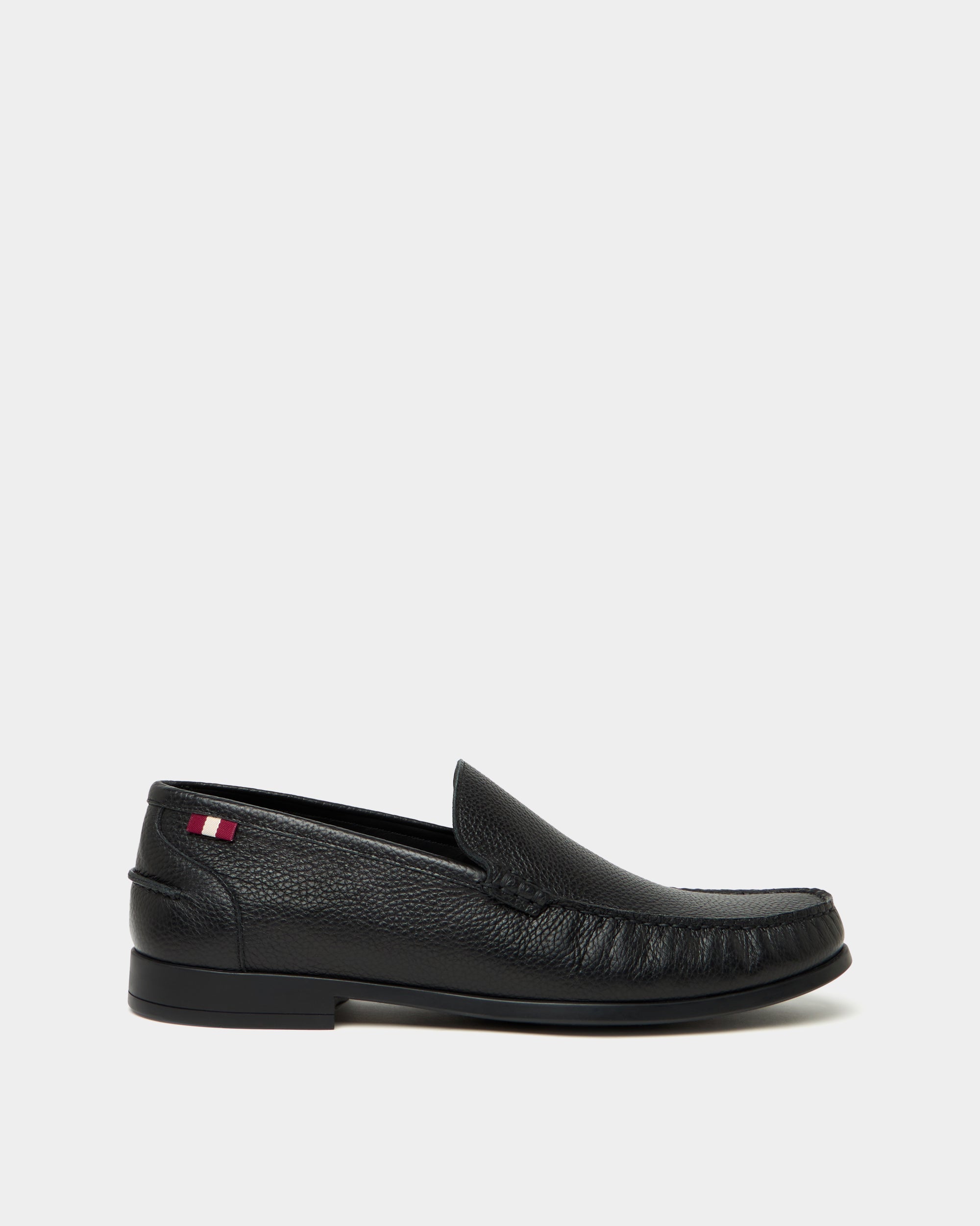 Bally Cronus Loafer In Black Grained Leather-in-Black-2-Bally Outlet