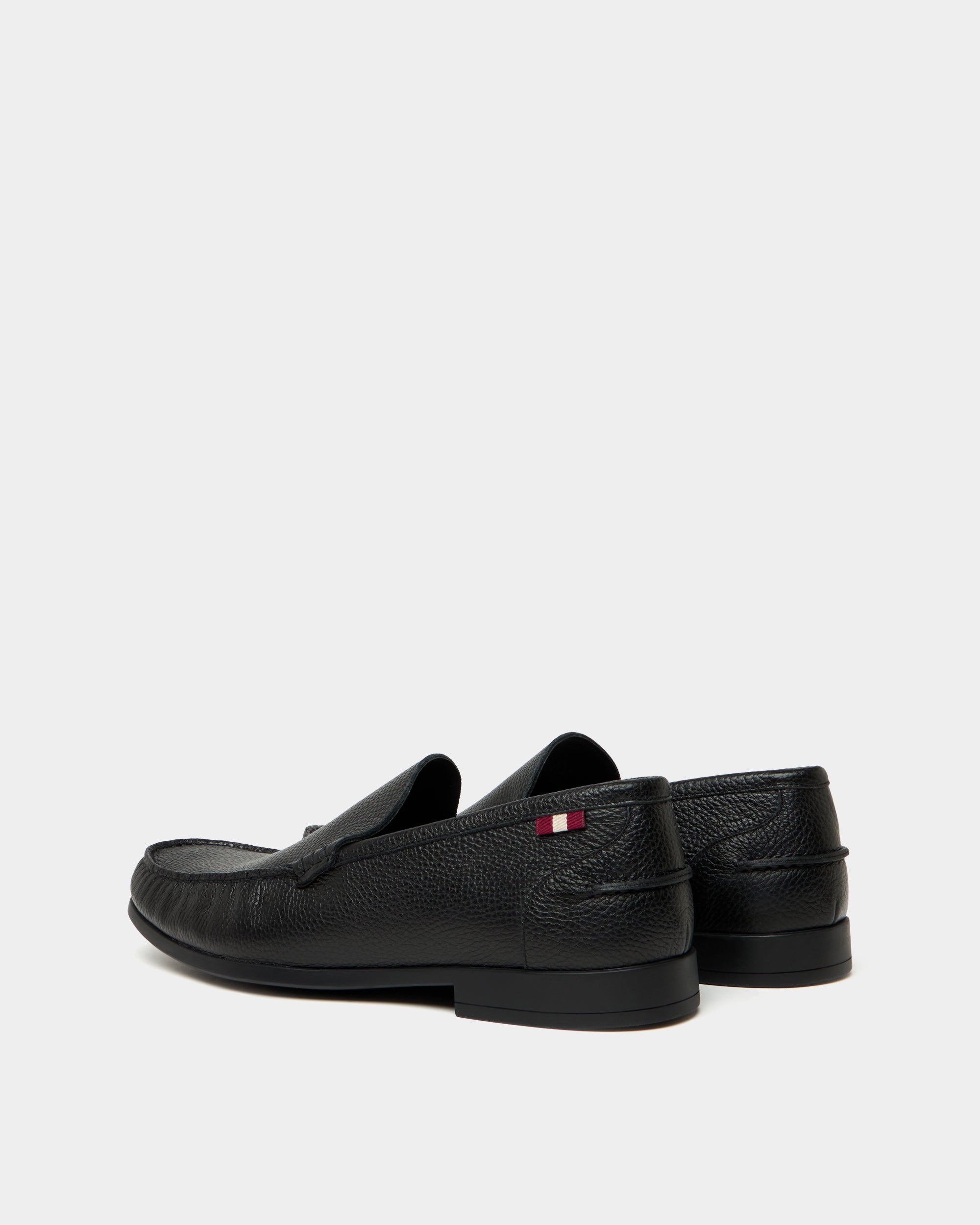Bally Cronus Loafer In Black Grained Leather-in-Black-3-Bally Outlet