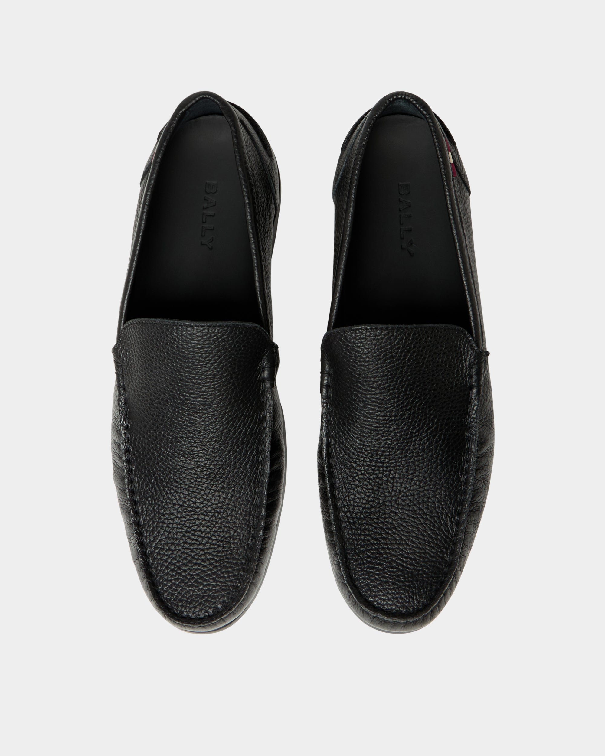 Bally Cronus Loafer In Black Grained Leather-in-Black-4-Bally Outlet