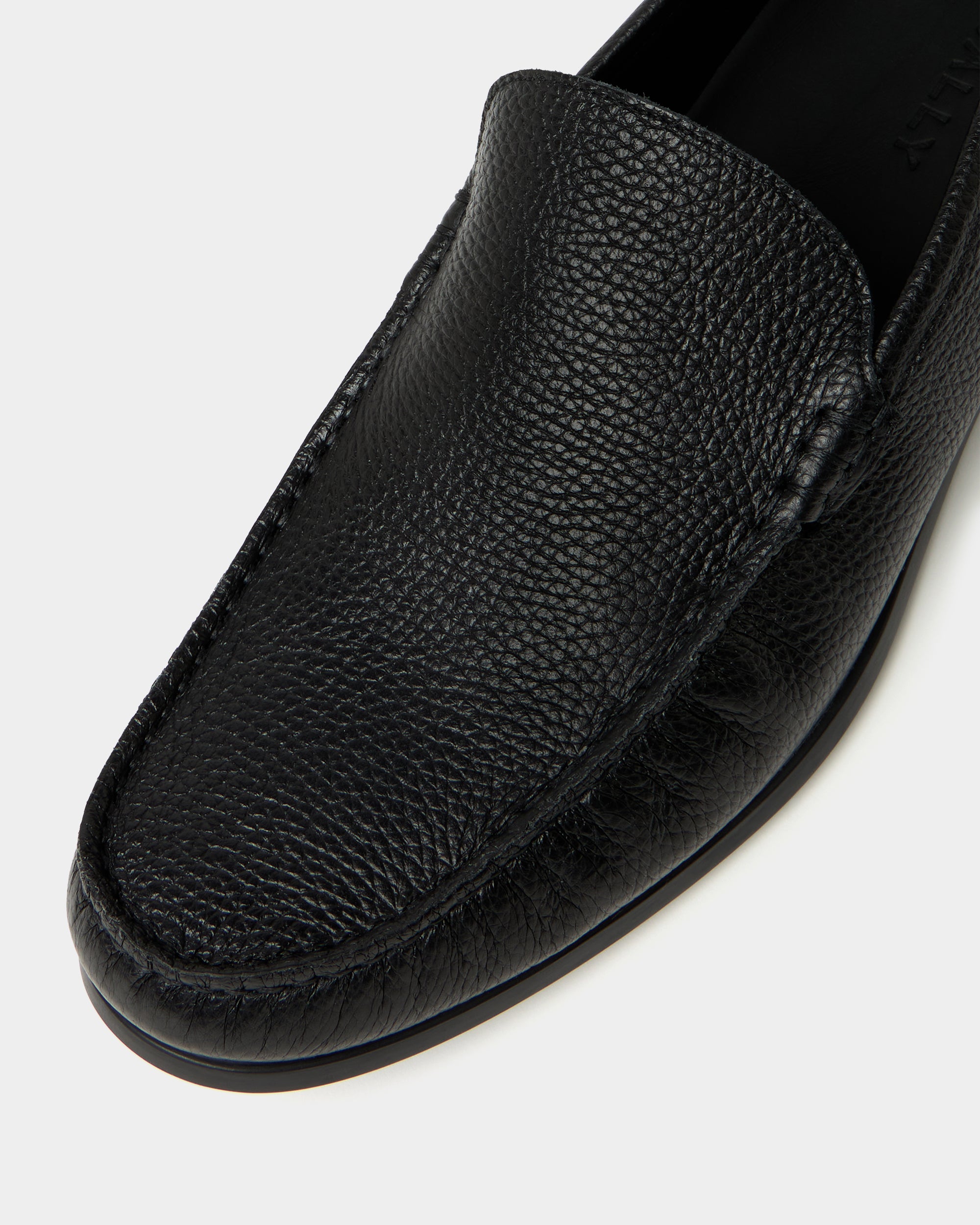 Bally Cronus Loafer In Black Grained Leather-in-Black-5-Bally Outlet