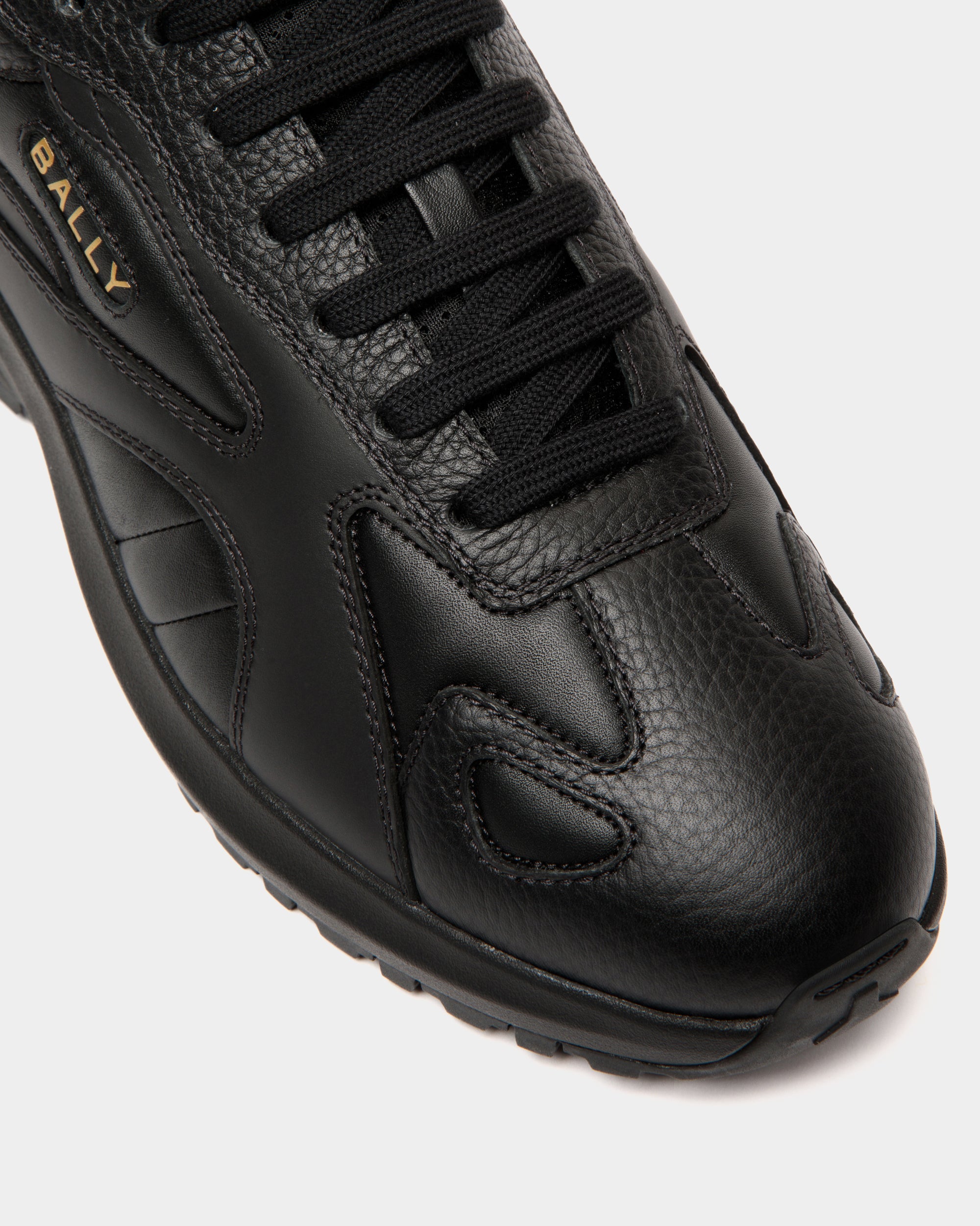Bally Outline Sneaker In Leather-in-Black-5-Bally Outlet
