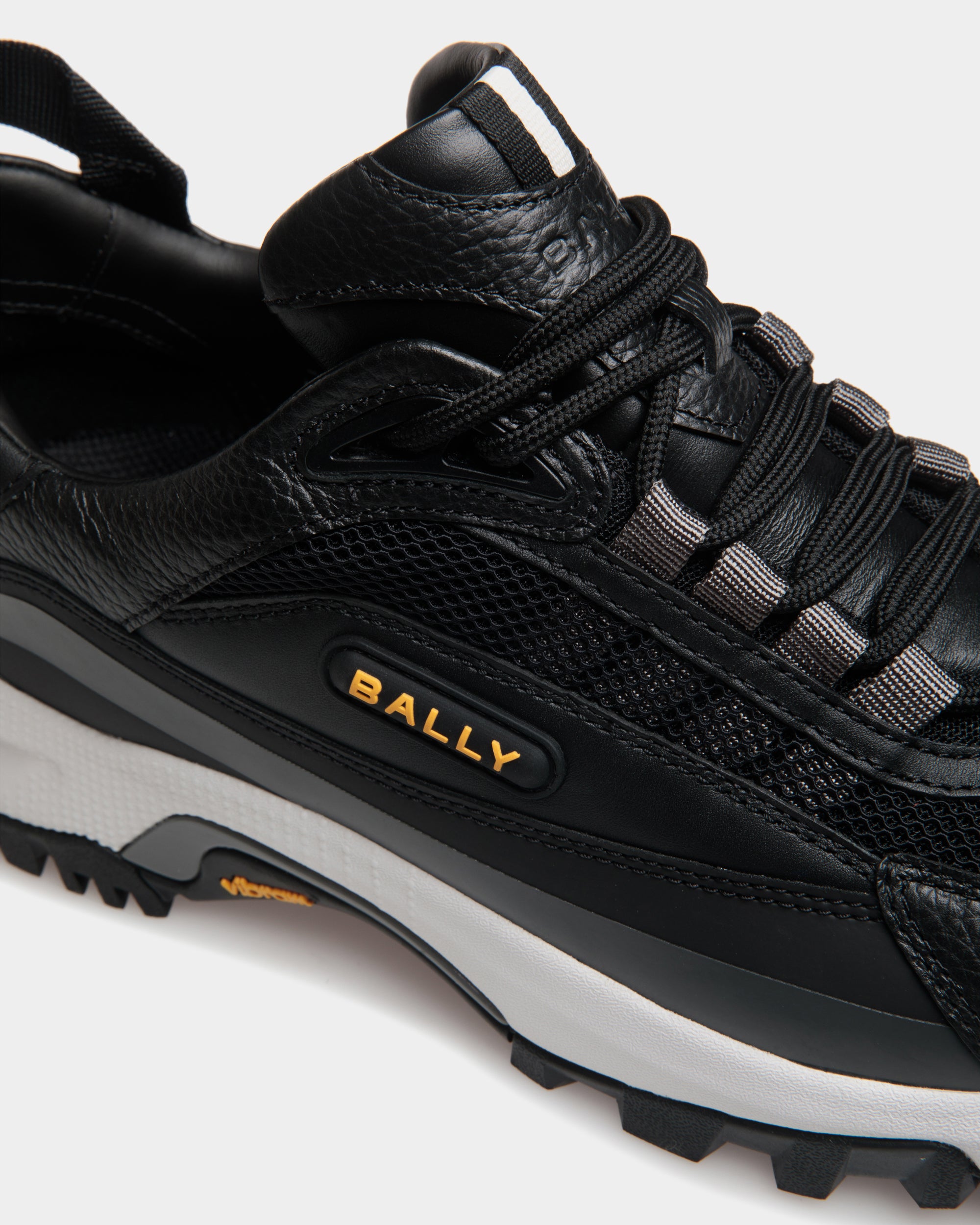 Bally Faren Sneaker in Leather and Nylon-in-Black-5-Bally Outlet