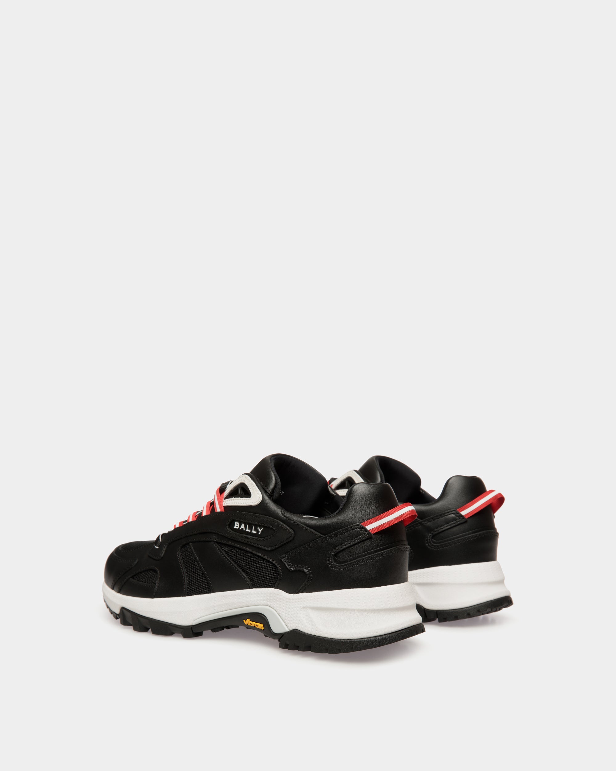 Bally Faster Sneaker in Leather and Nylon-in-Black-3-Bally Outlet