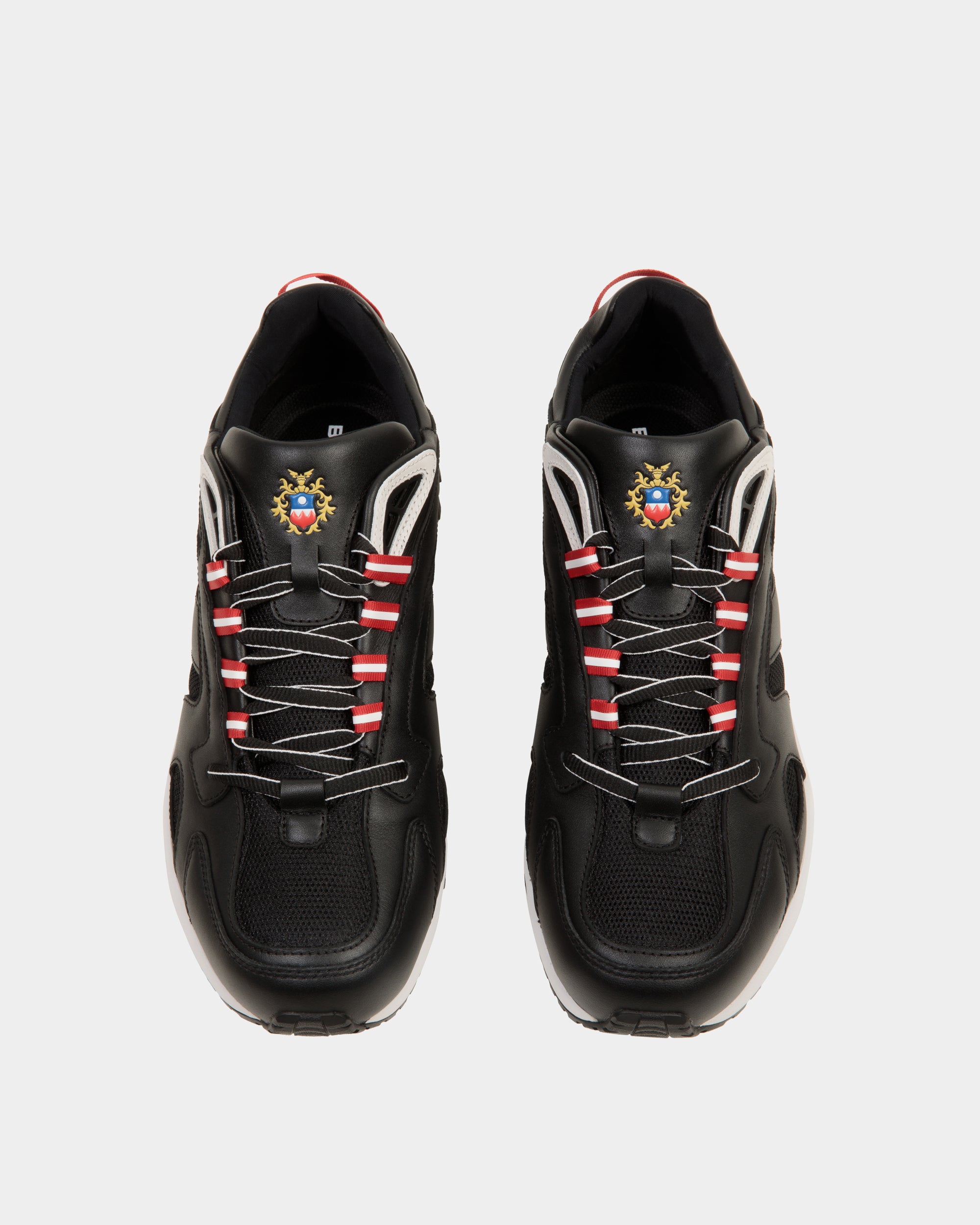 Bally Faster Sneaker in Leather and Nylon-in-Black-4-Bally Outlet