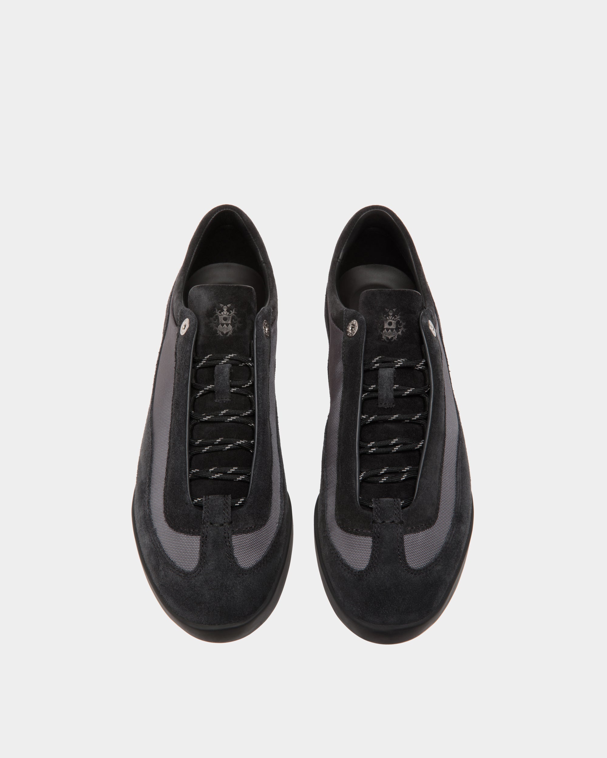 Bally Manto Runner Sneaker in Black Mesh-in-Black-4-Bally Outlet