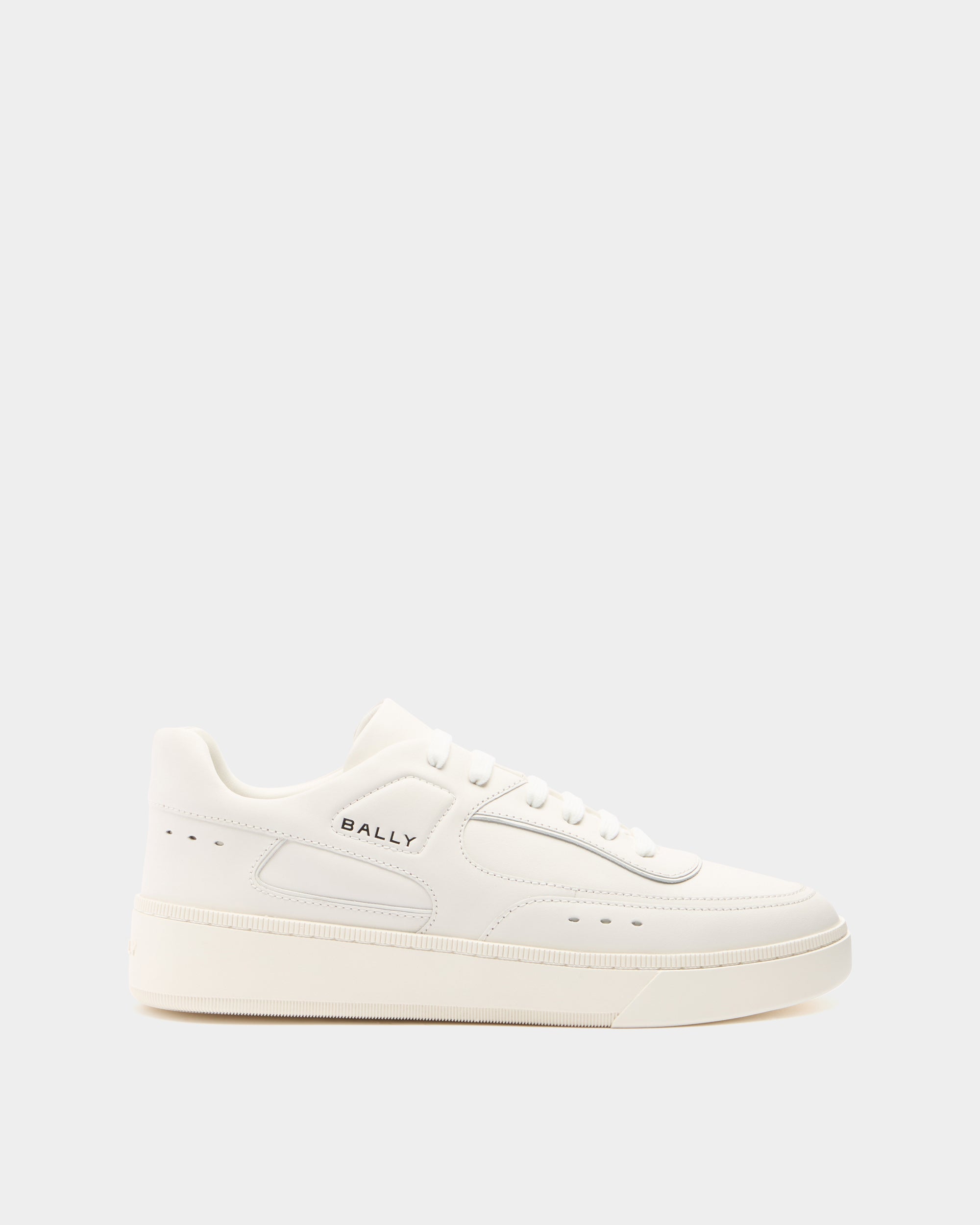 Bally Raise Sneaker in White Leather-in-White-1-Bally Outlet