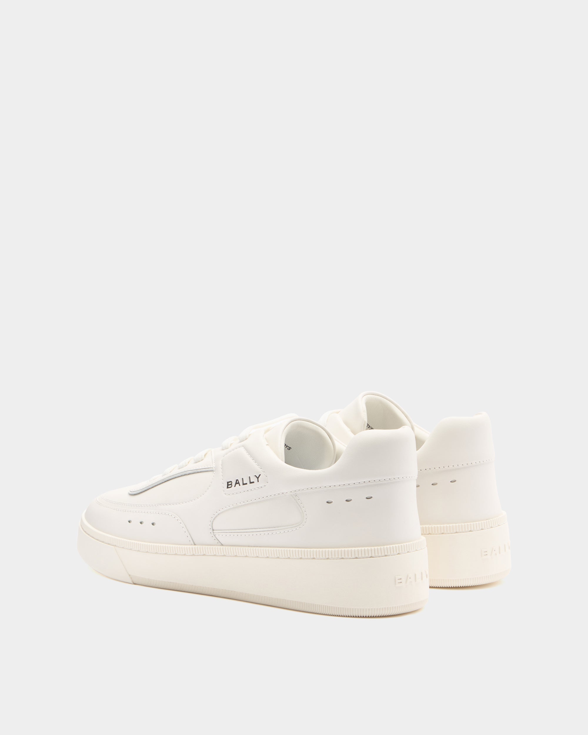 Bally Raise Sneaker in White Leather-in-White-3-Bally Outlet