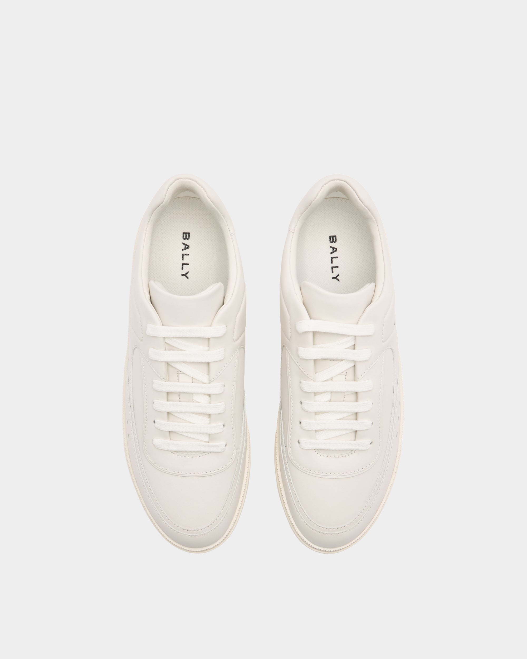 Bally Raise Sneaker in White Leather-in-White-4-Bally Outlet