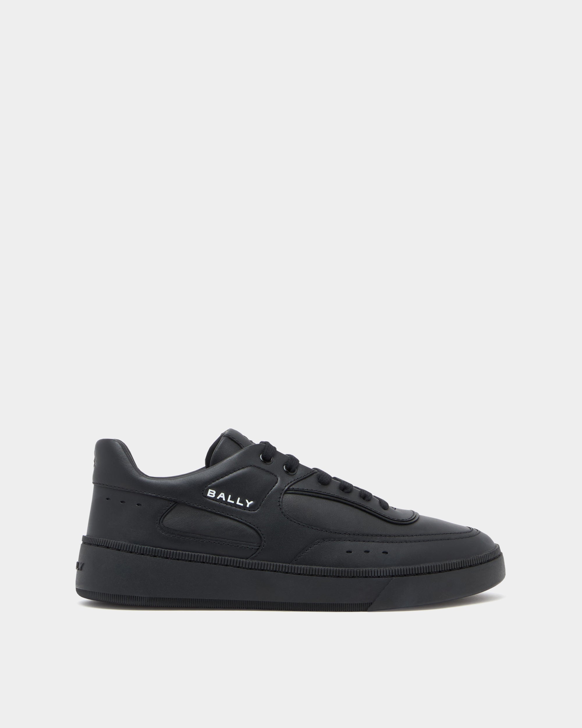 Bally Raise Sneaker in Black Leather-in-Black-2-Bally Outlet
