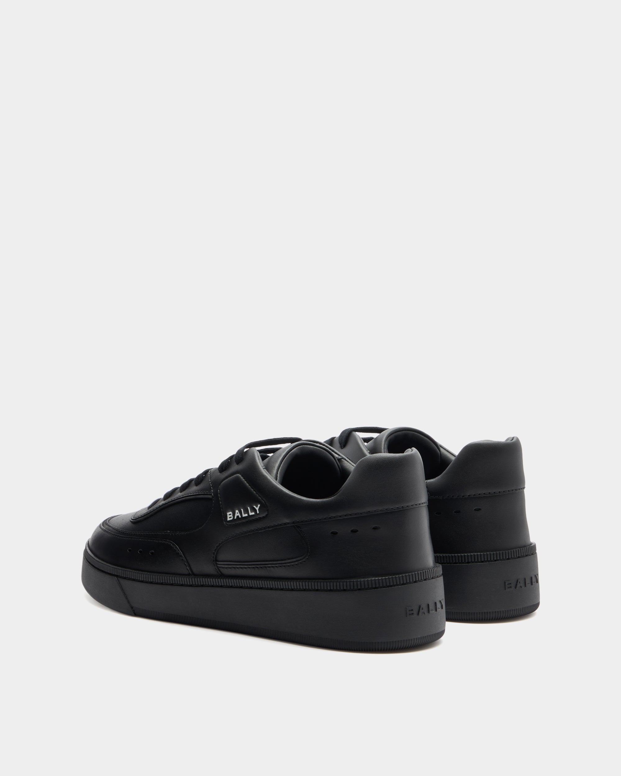 Bally Raise Sneaker in Black Leather-in-Black-3-Bally Outlet