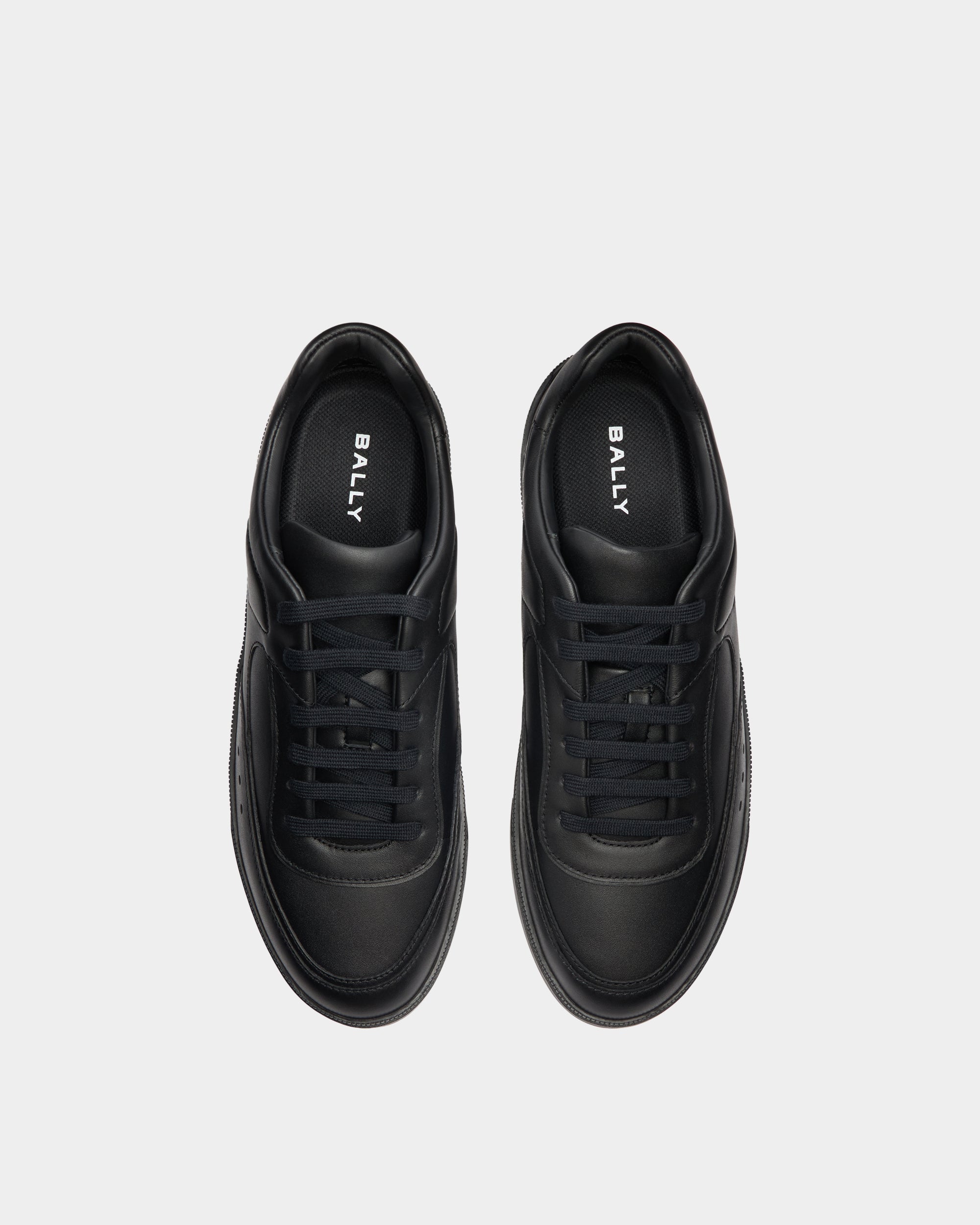 Bally Raise Sneaker in Black Leather-in-Black-4-Bally Outlet