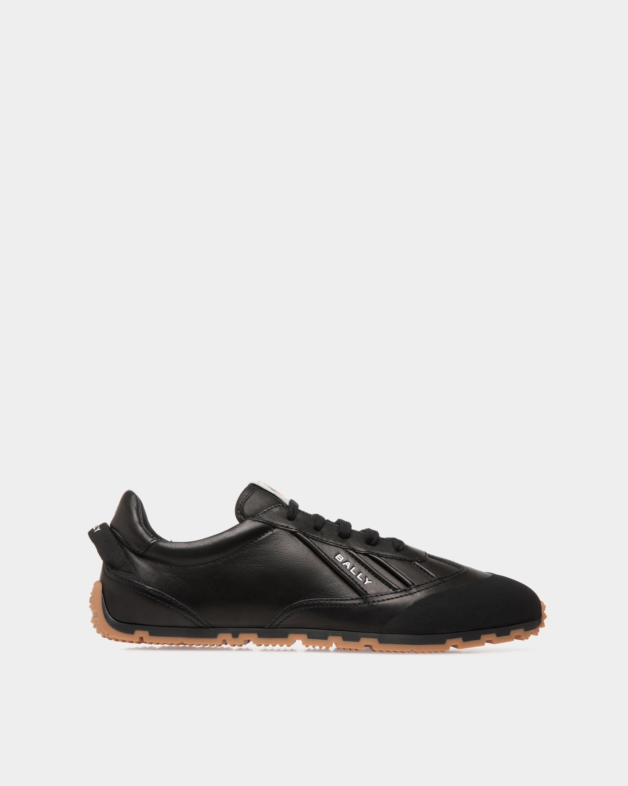 Bally Quarry Sneaker in Black Leather-in-Black-2-Bally Outlet