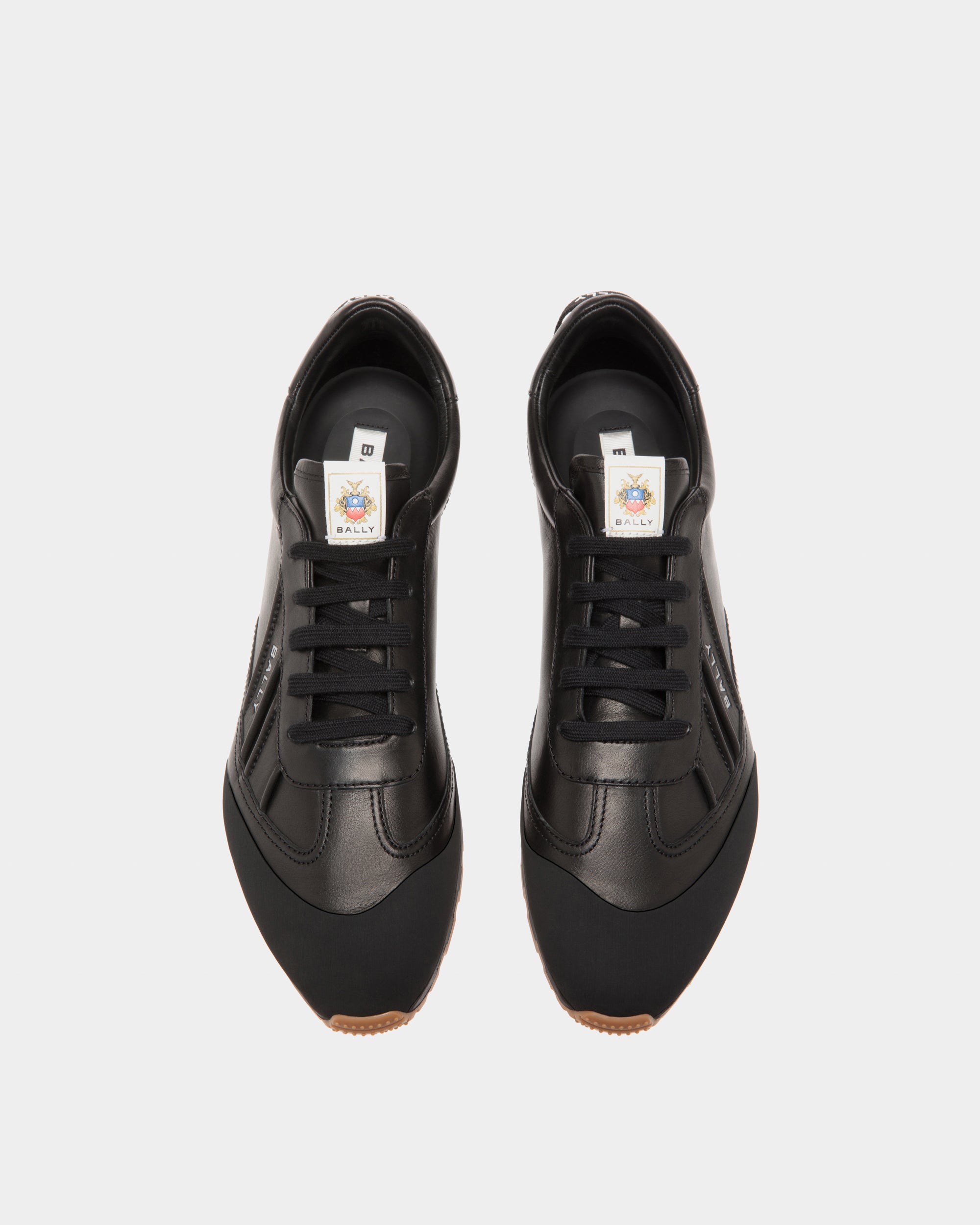 Bally Quarry Sneaker in Black Leather-in-Black-4-Bally Outlet